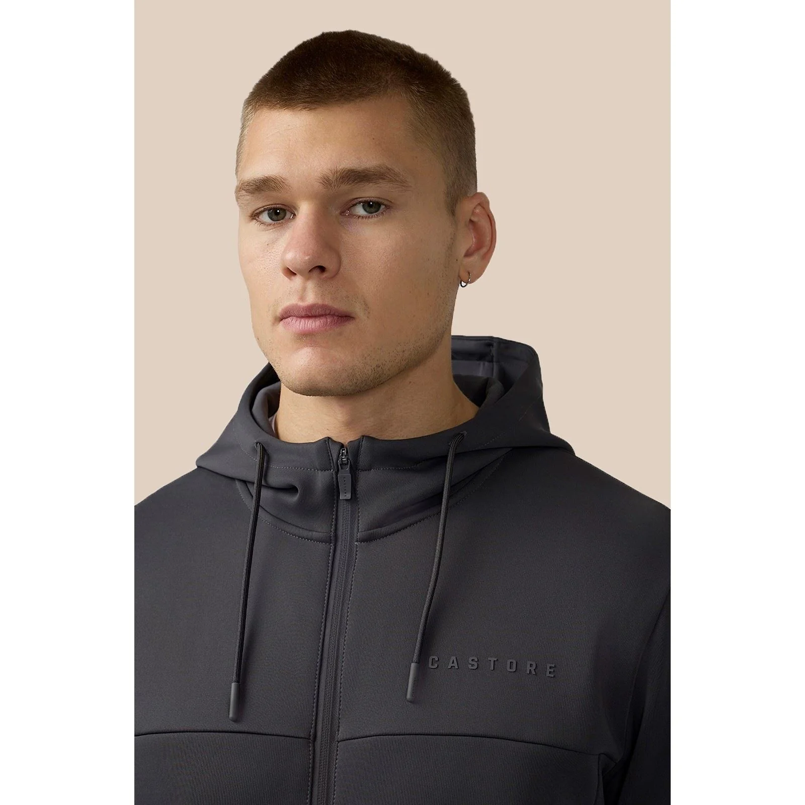 Castore Scuba Full Zip Through Hoody Polyester Men's Grey Hooded Sweatshirt - Image 6