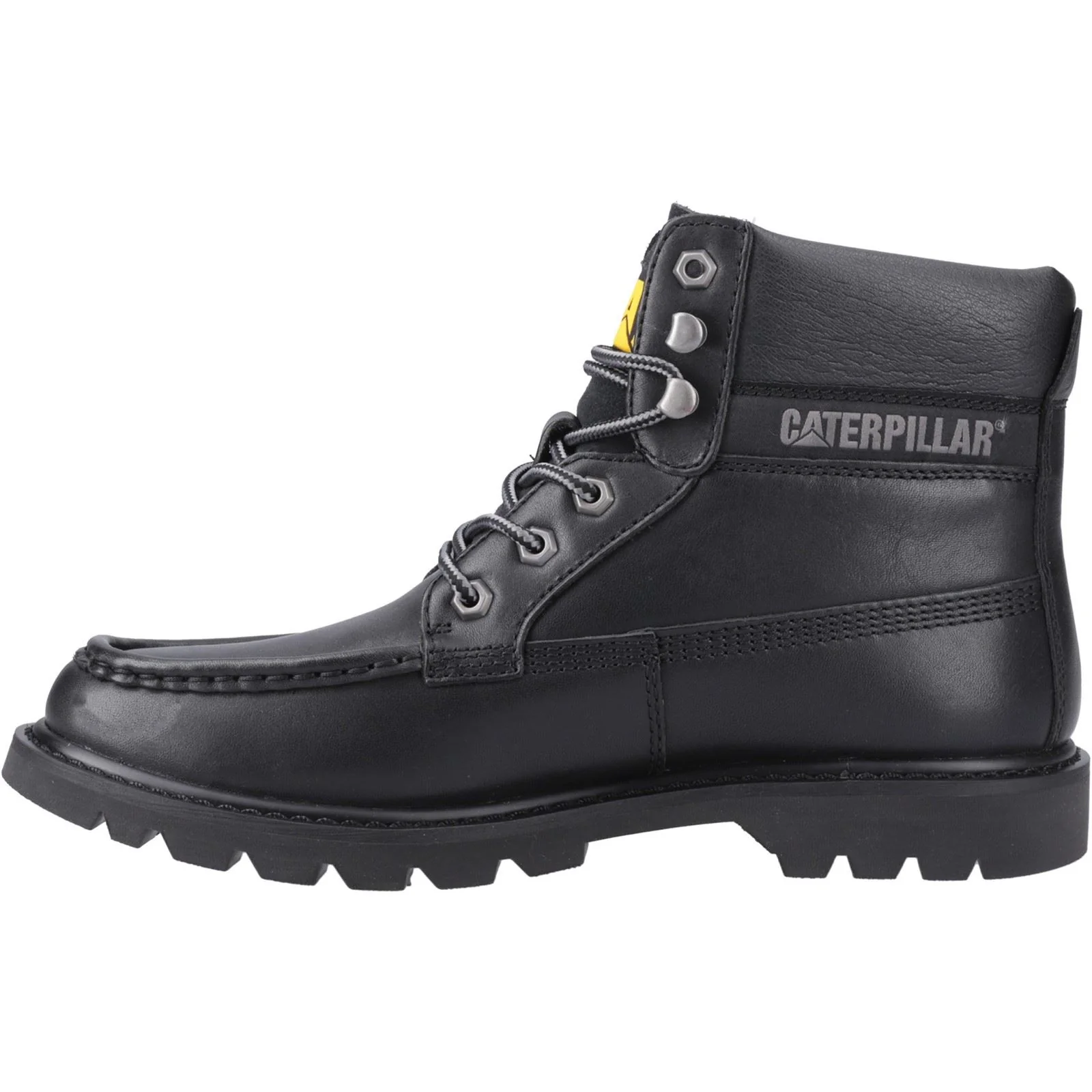 CAT Lifestyle Colorado Moc Toe Leather Men's Black Ankle Boots - Image 4