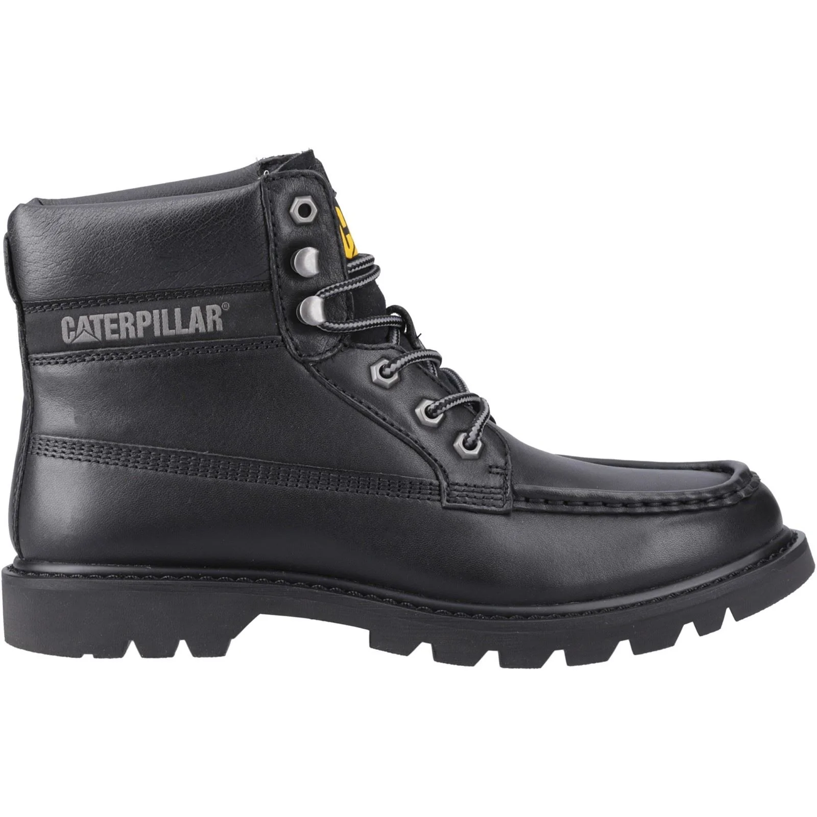 CAT Lifestyle Colorado Moc Toe Leather Men's Black Ankle Boots - Image 5