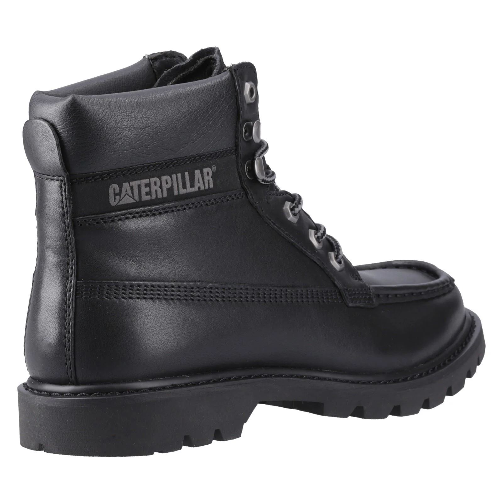 CAT Lifestyle Colorado Moc Toe Leather Men's Black Ankle Boots - Image 7