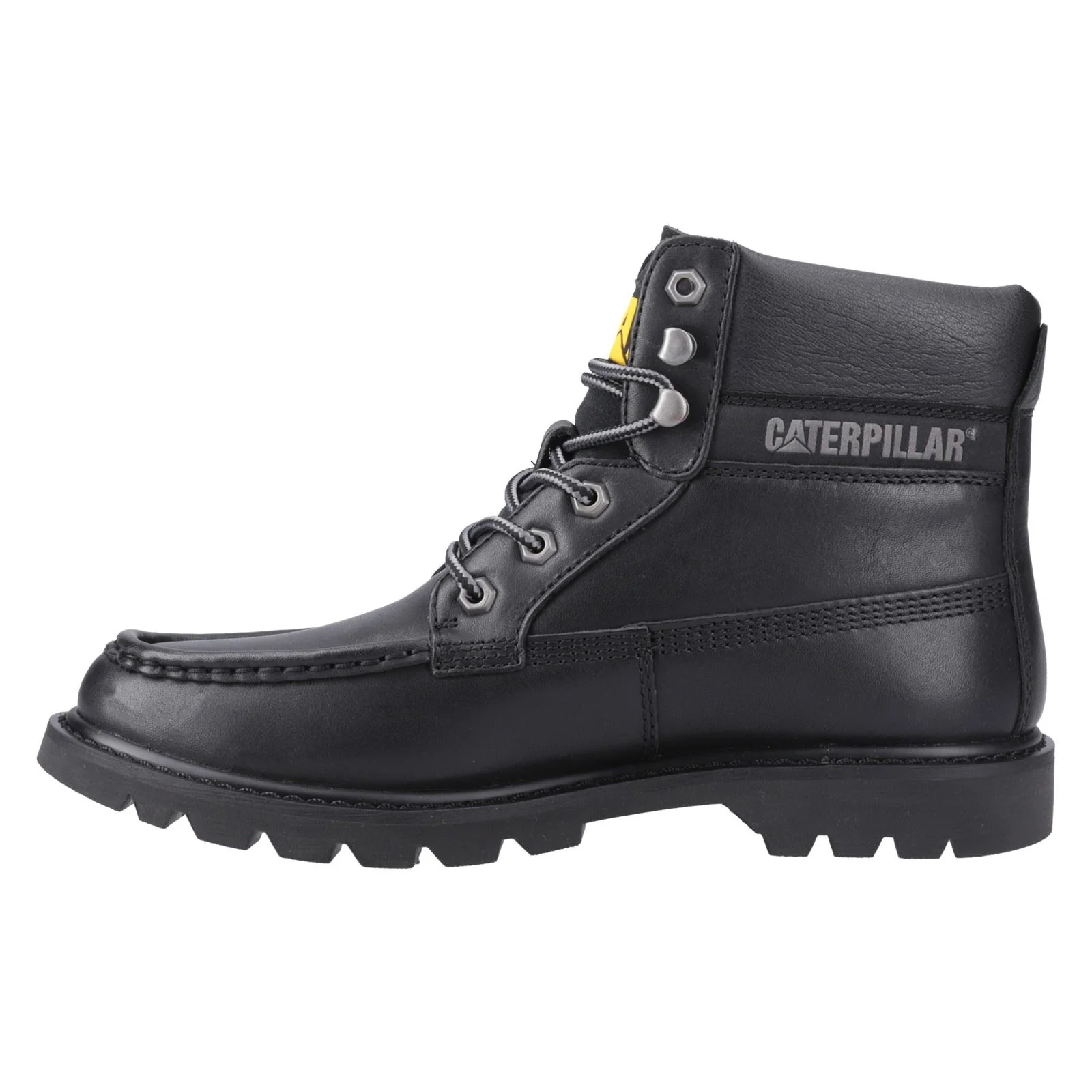 CAT Lifestyle Colorado Moc Toe Leather Men's Black Ankle Boots - Image 9