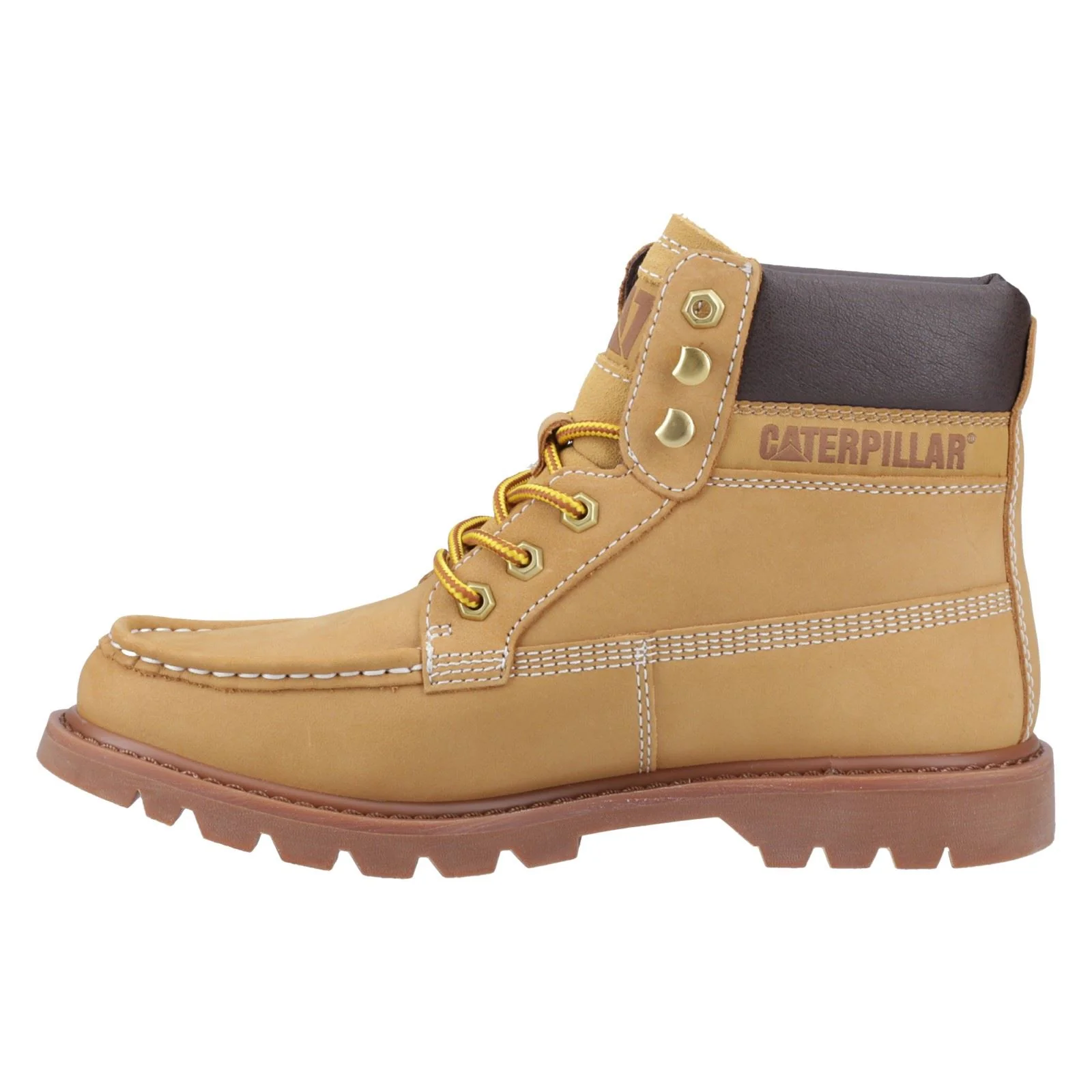 CAT Lifestyle Colorado Moc Toe Leather Men's Honey Reset Ankle Boots - Image 9