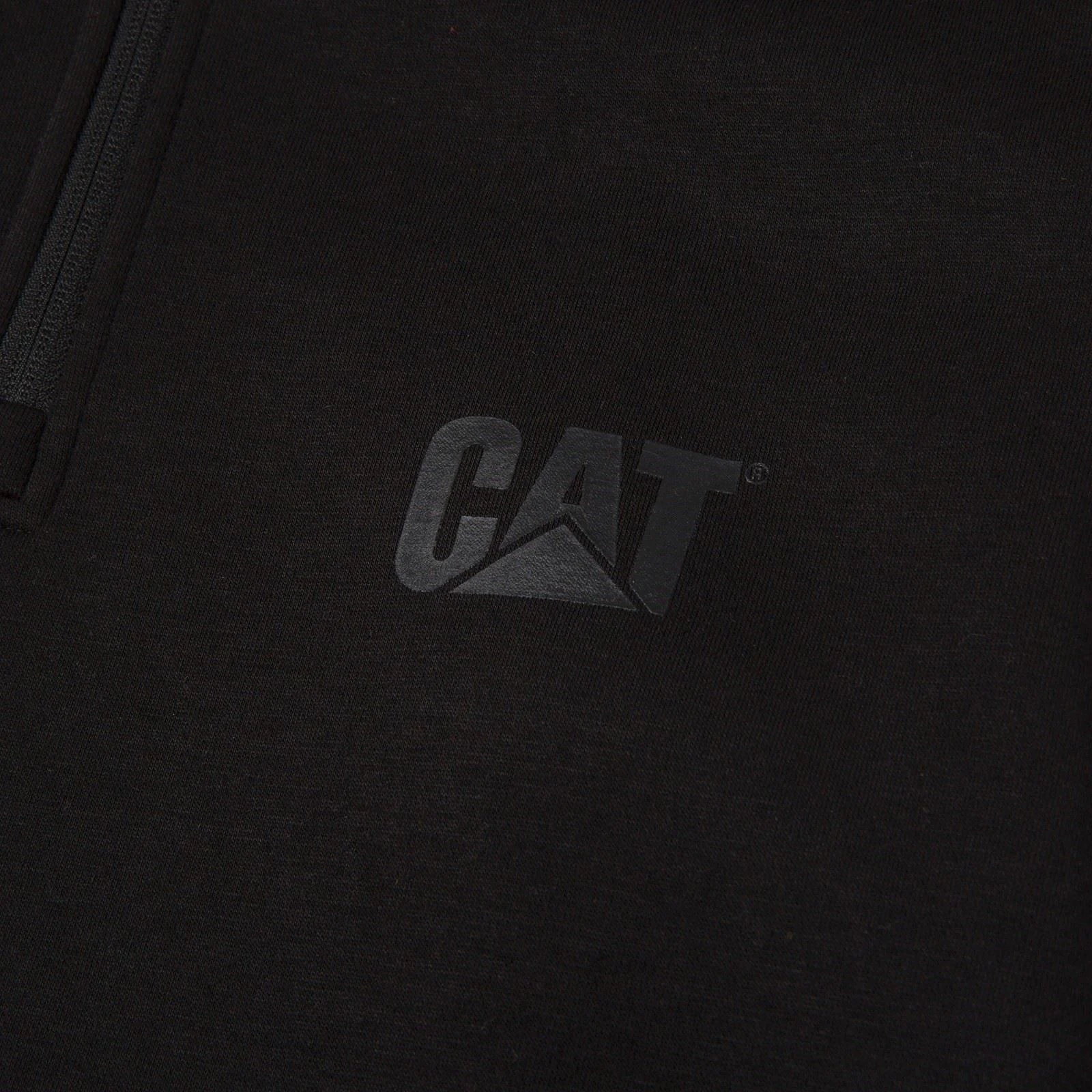 Caterpillar Essential 1/4 Zip Polyester Men's Black Sweatshirt - Image 9