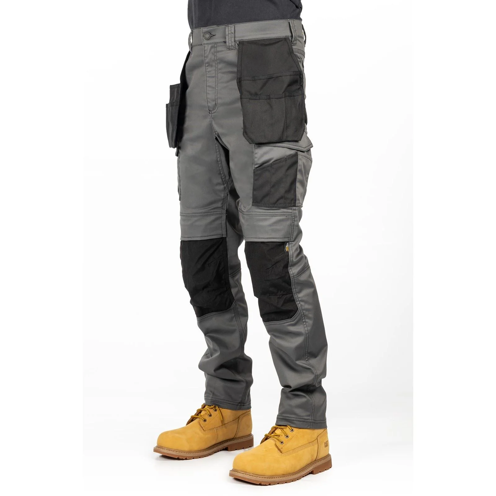 Caterpillar Essential Knee Pocket Stretch Holster Polyester Men's Grey Outdoor Trousers - Image 3