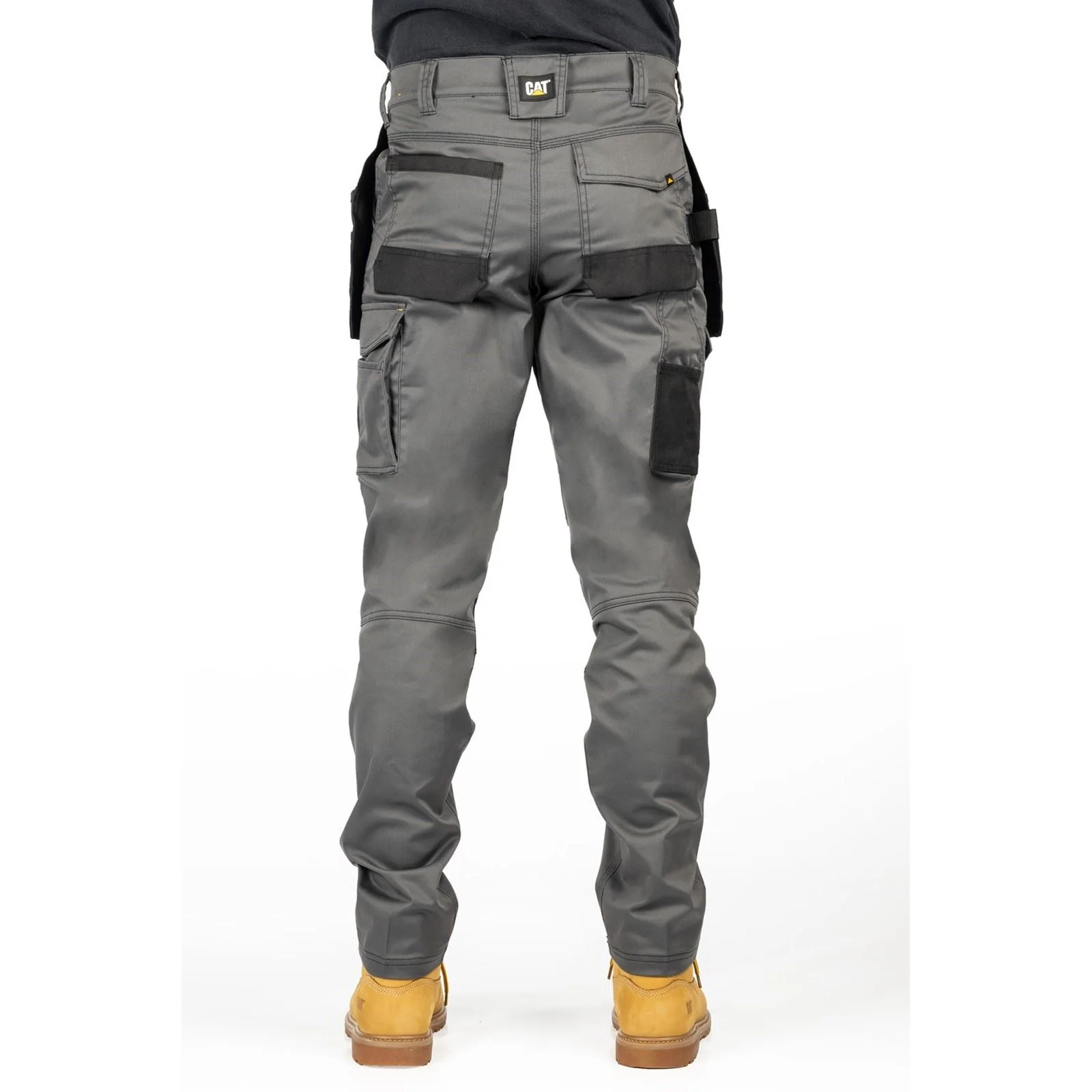 Caterpillar Essential Knee Pocket Stretch Holster Polyester Men's Grey Outdoor Trousers - Image 2