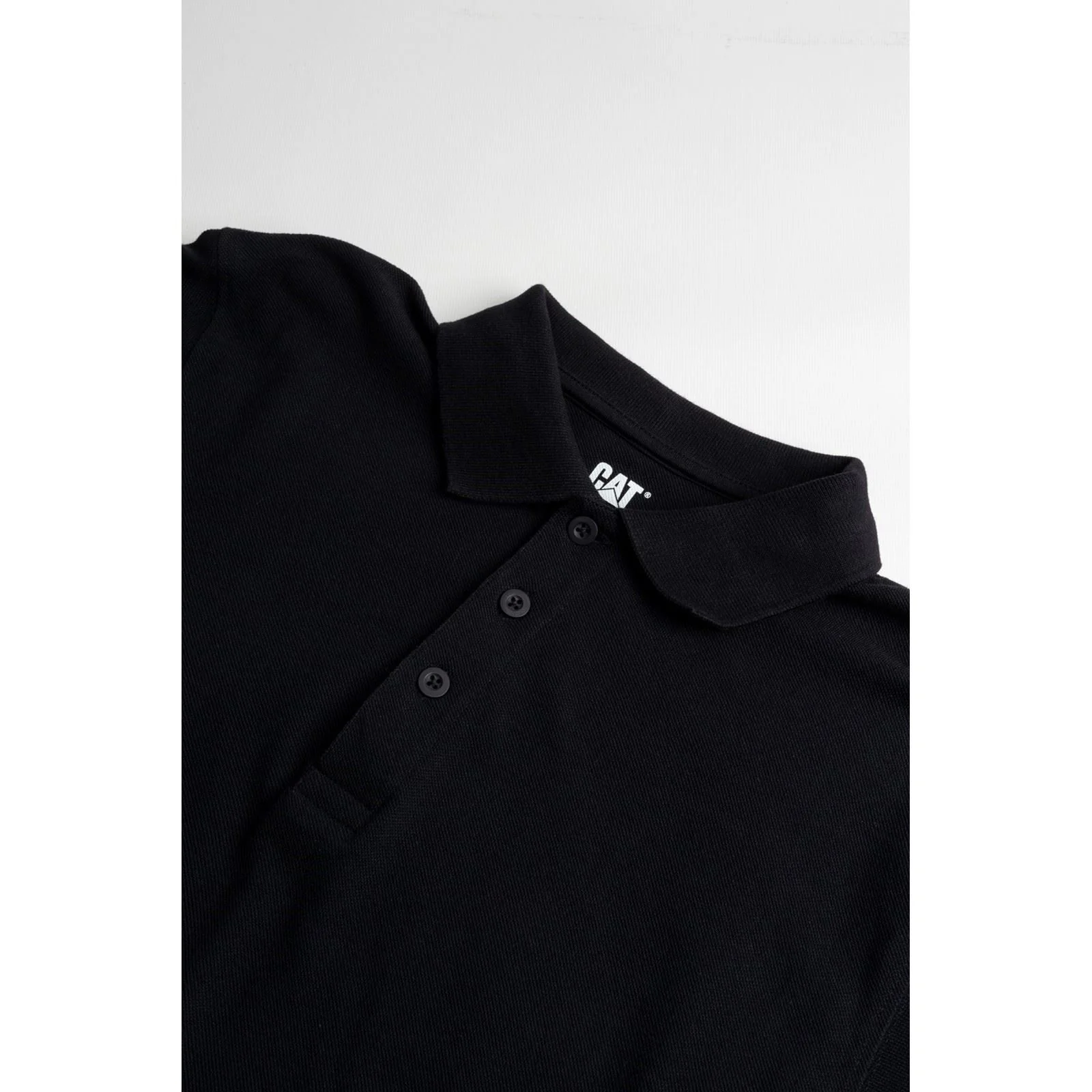 Caterpillar Men's Essentials Polo Shirt in Black - Image 5