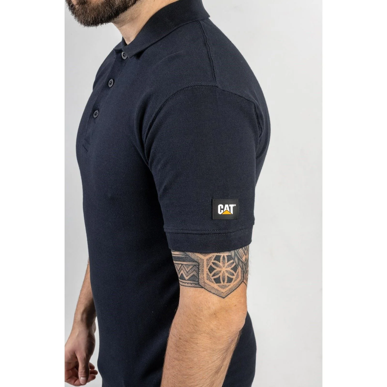 Caterpillar Men's Essentials Polo Shirt in Navy - Image 7