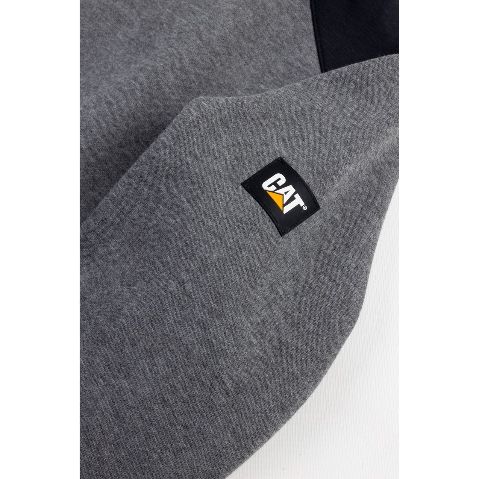 Caterpillar Men's Essentials Hooded Sweatshirt in Dark Heather Grey - Image 7