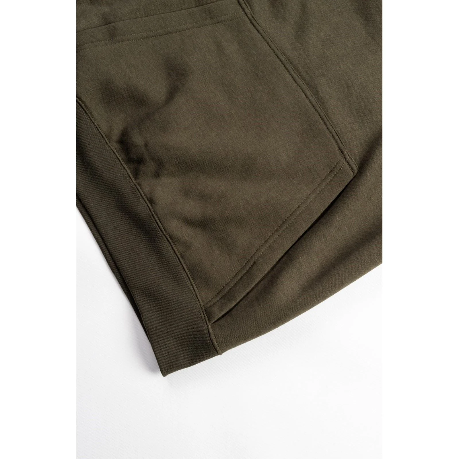Caterpillar Men's Essentials Hooded Sweatshirt in Army Moss - Image 7