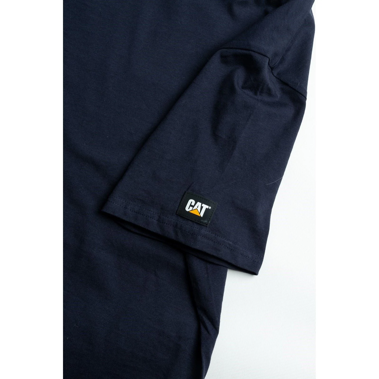 Caterpillar Essentials Short-sleeve Cotton Men's Blue T-Shirt - Image 8