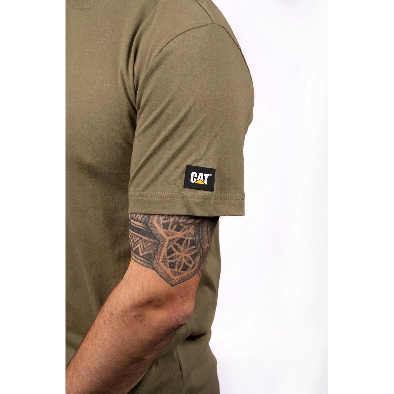 Caterpillar Men's Essentials Short-sleeve T-shirt in Marsh - Image 4