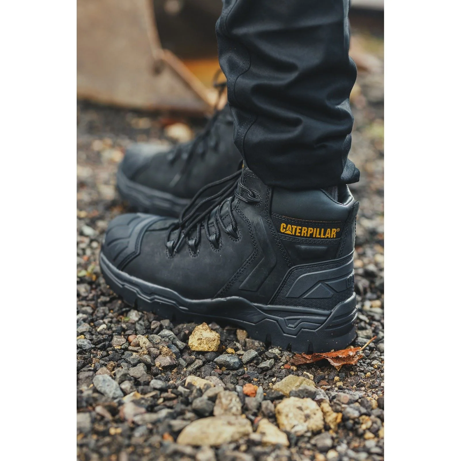 Caterpillar Men's Everett S3 WP Safety Boot in Black - Image 8