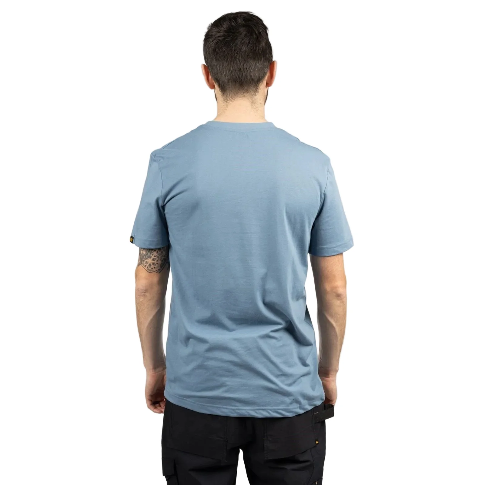 Caterpillar Graphic Cotton Men's Blue T-Shirt - Image 2