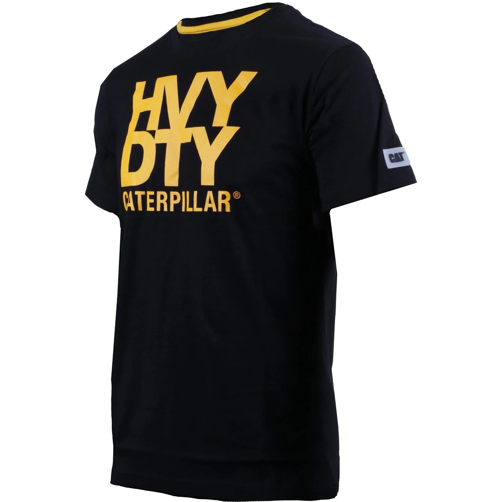 Caterpillar Heavy Duty Cotton Men's Black T-Shirt - Image 3