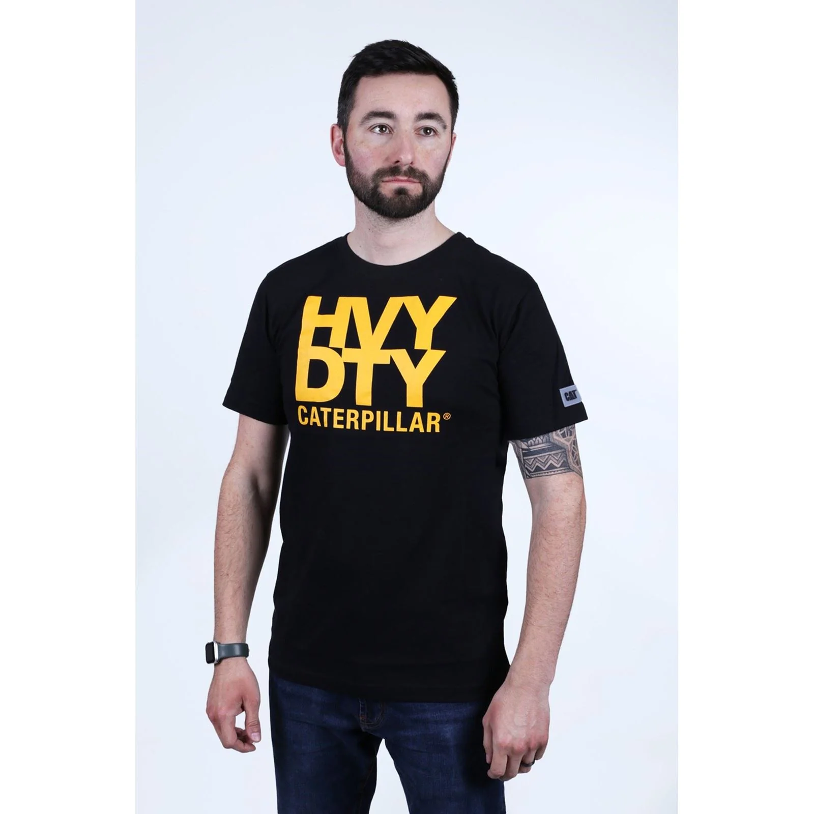 Caterpillar Heavy Duty Cotton Men's Black T-Shirt - Image 4