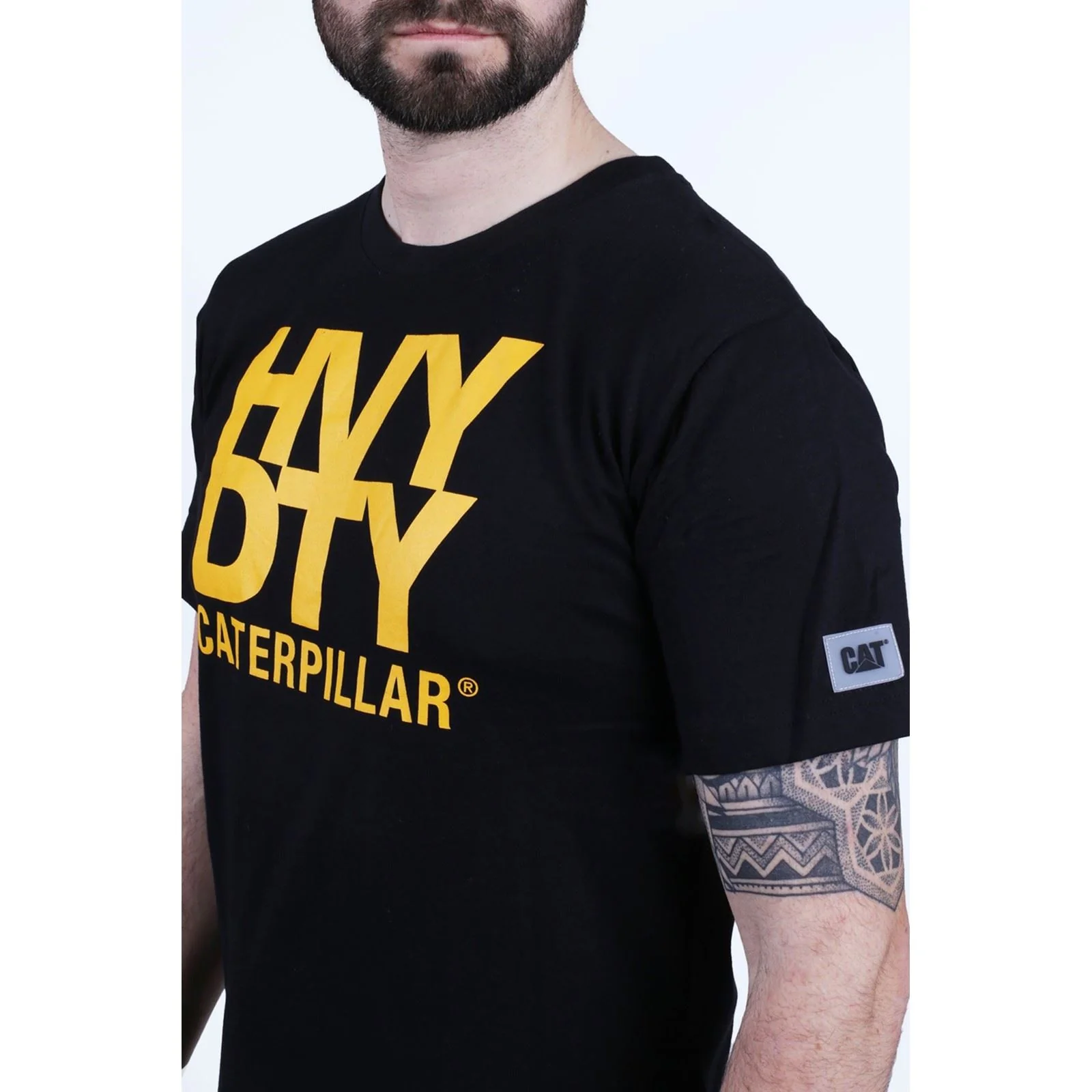 Caterpillar Heavy Duty Cotton Men's Black T-Shirt - Image 5