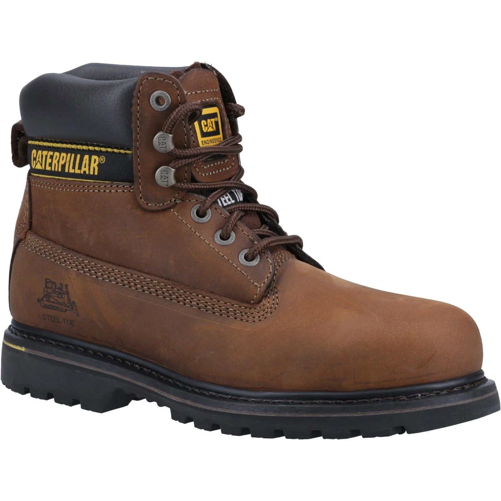 Caterpillar Men's Holton Safety Boot in Brown