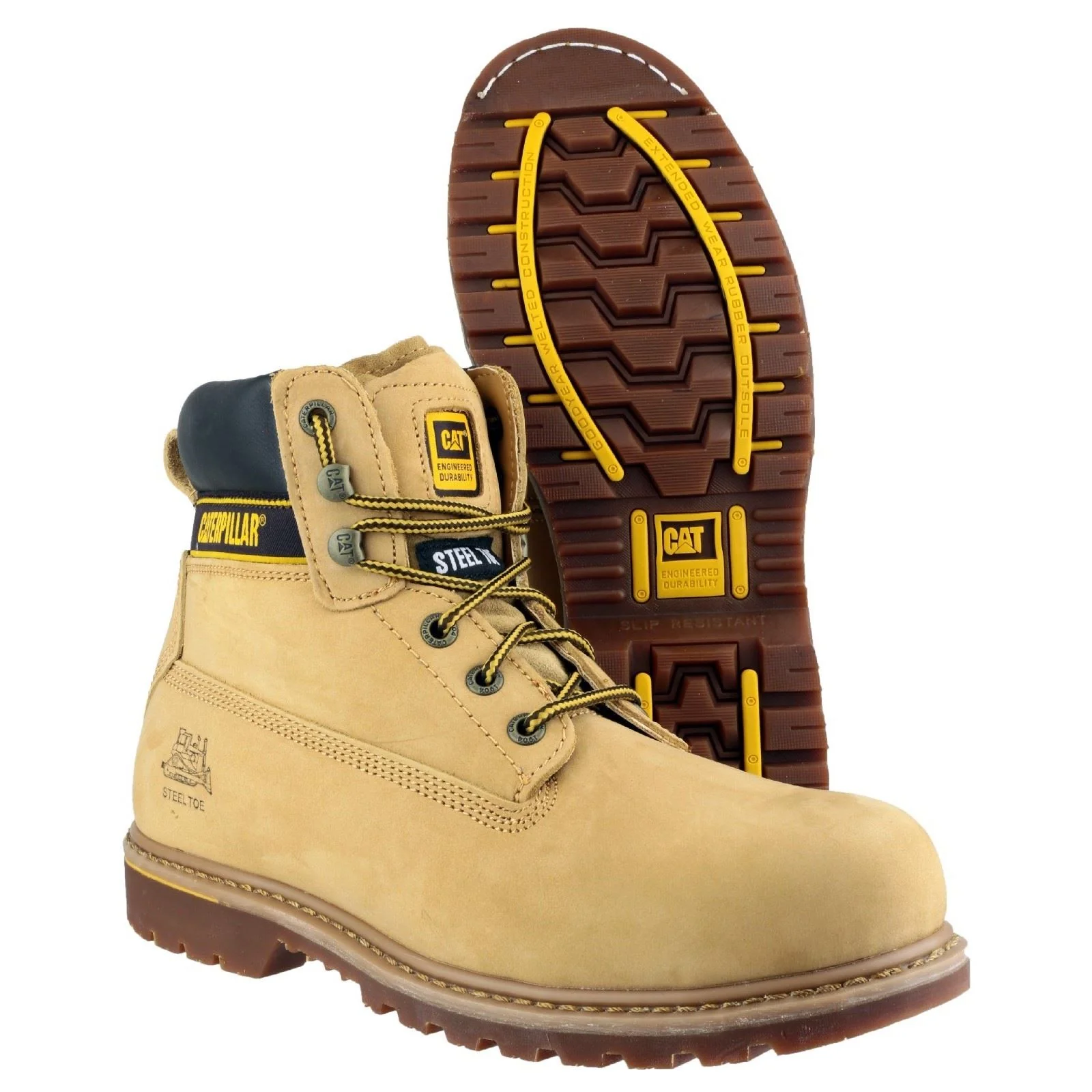 Caterpillar Men's Holton S3 Safety Boot in Honey - Image 3