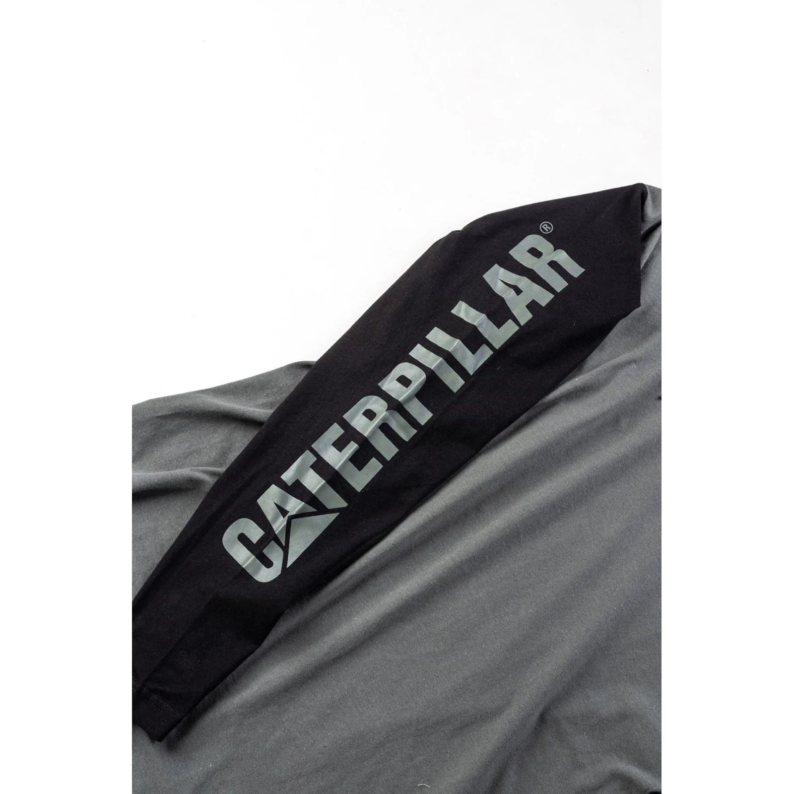 Caterpillar Men's Hooded Long Sleeve Tee in Dark Shadow - Image 6
