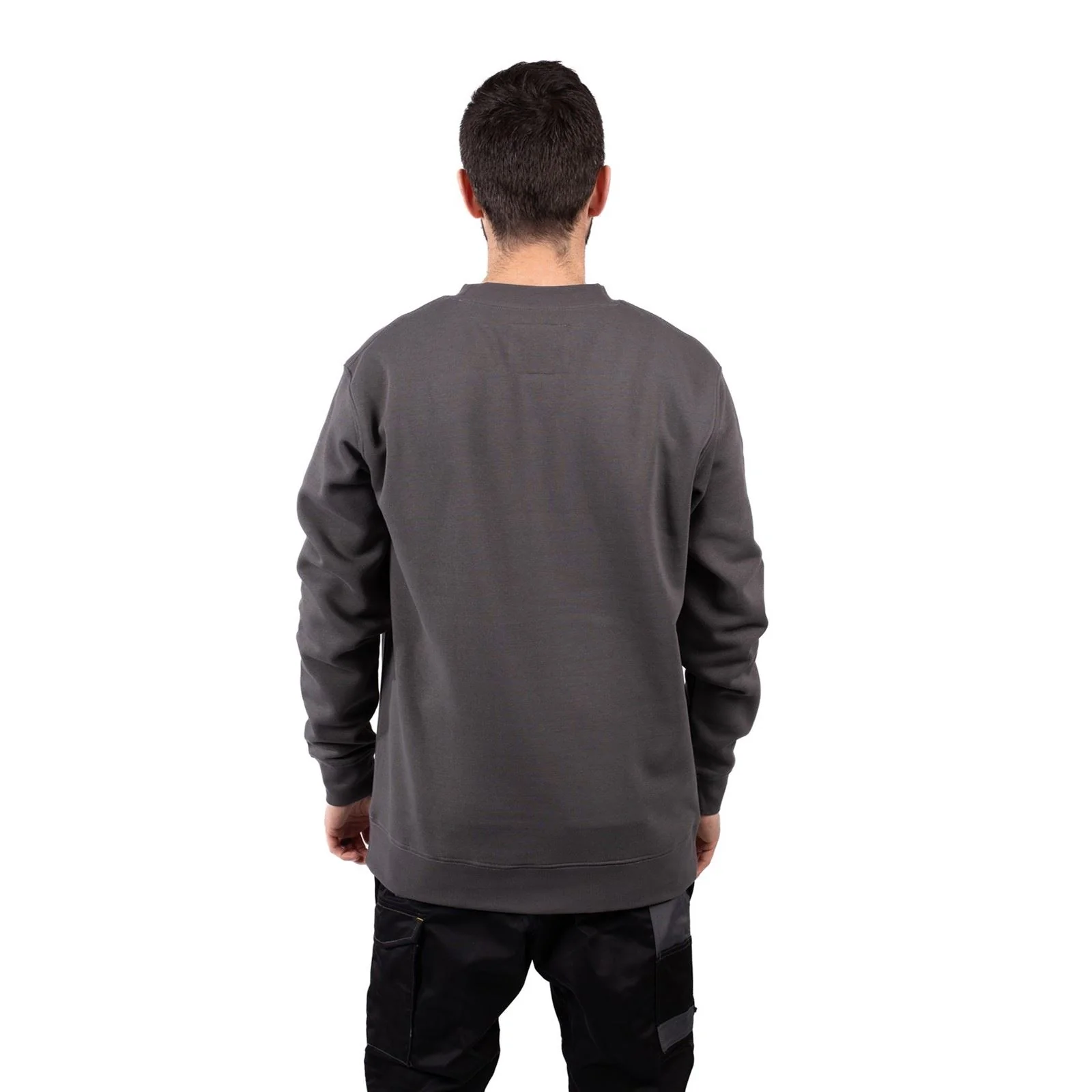 Caterpillar Men's Midweight Crewneck Sweatshirt in Magnet - Image 2