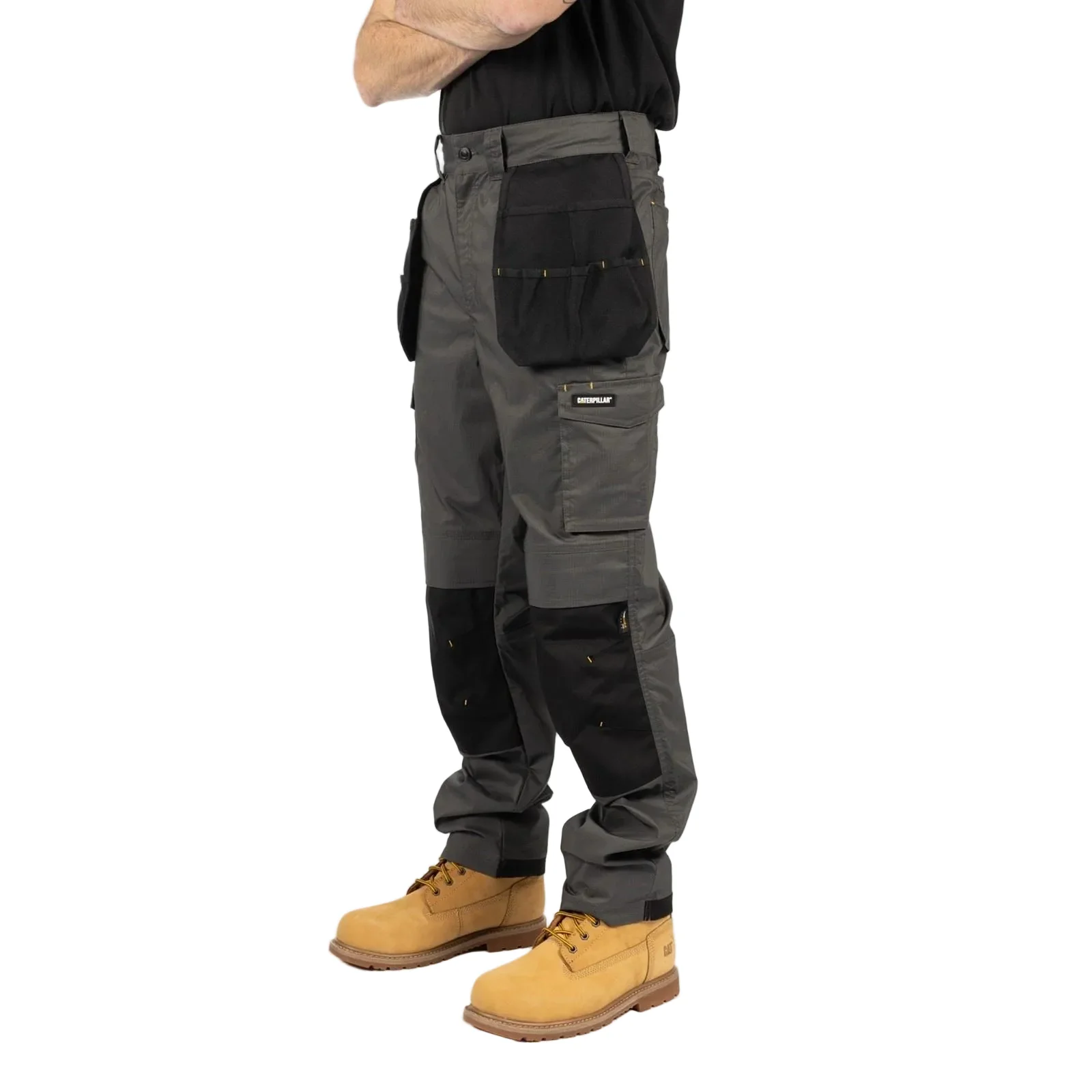 Caterpillar Nexus Holster Stretch Pocket Cotton Men's Grey Outdoor Trousers - Image 3