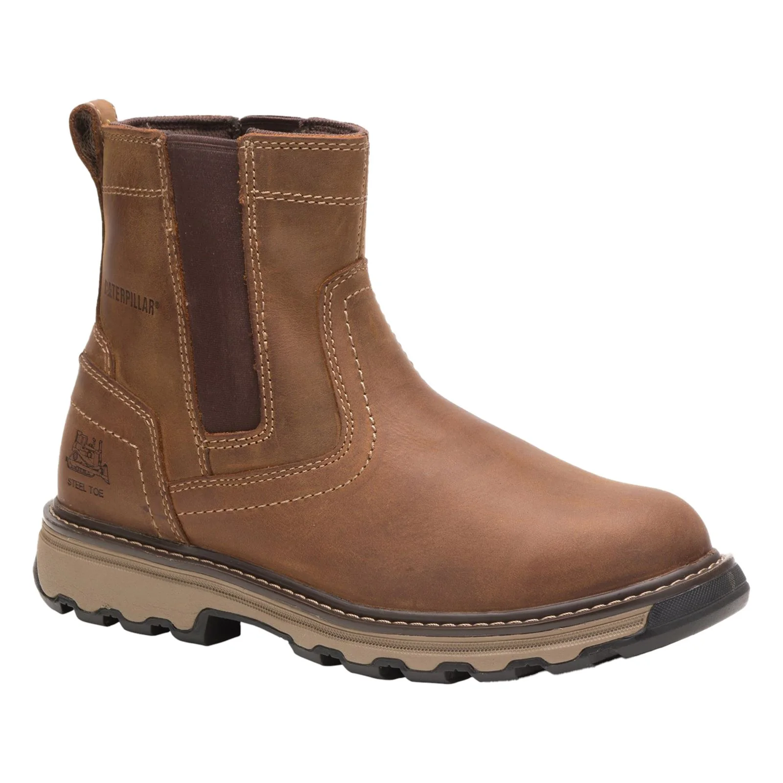 Caterpillar Men's Pelton Safety Boot in Dark Beige - Image 9