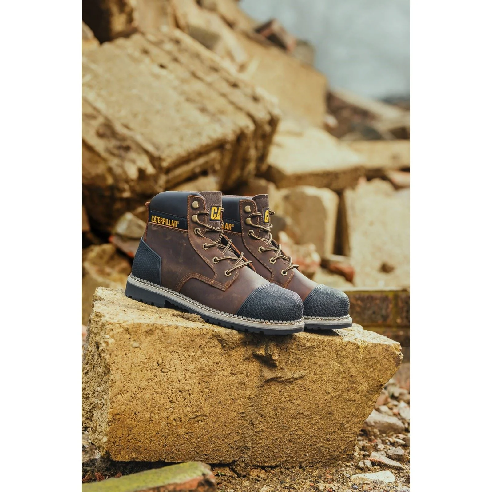 Caterpillar Men's Powerplant S3 Safety Boot in Brown - Image 5