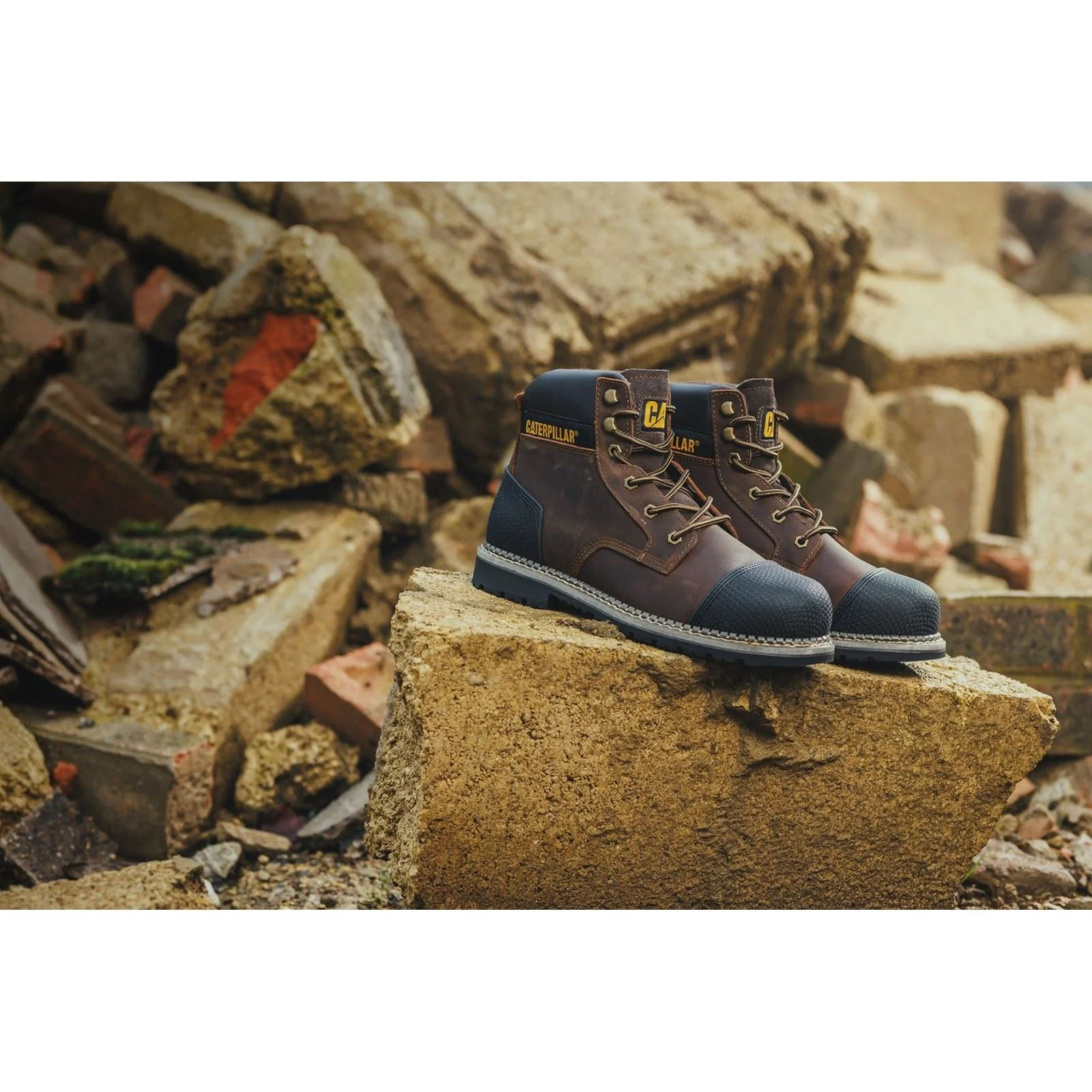 Caterpillar Men's Powerplant S3 Safety Boot in Brown - Image 6