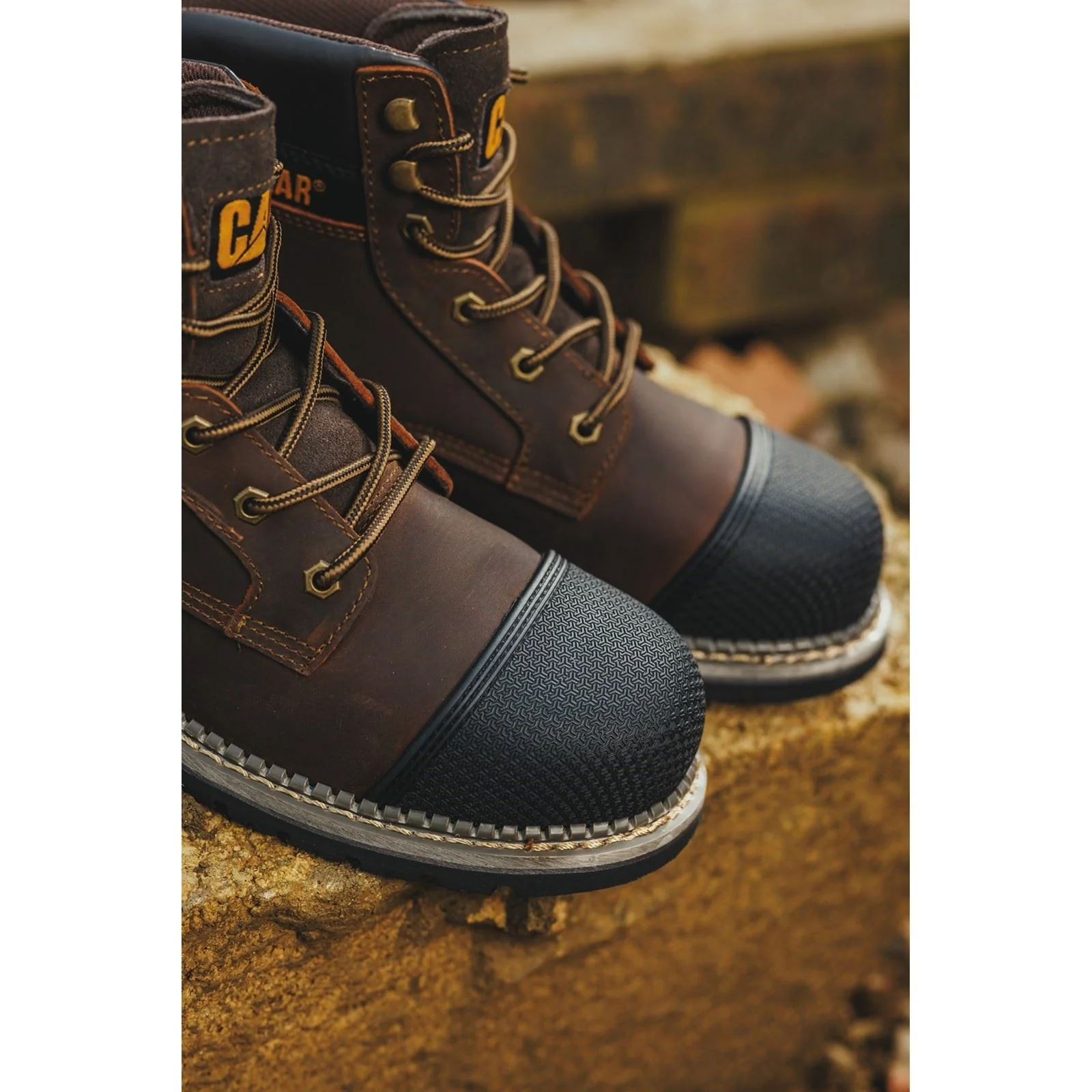 Caterpillar Men's Powerplant S3 Safety Boot in Brown - Image 7