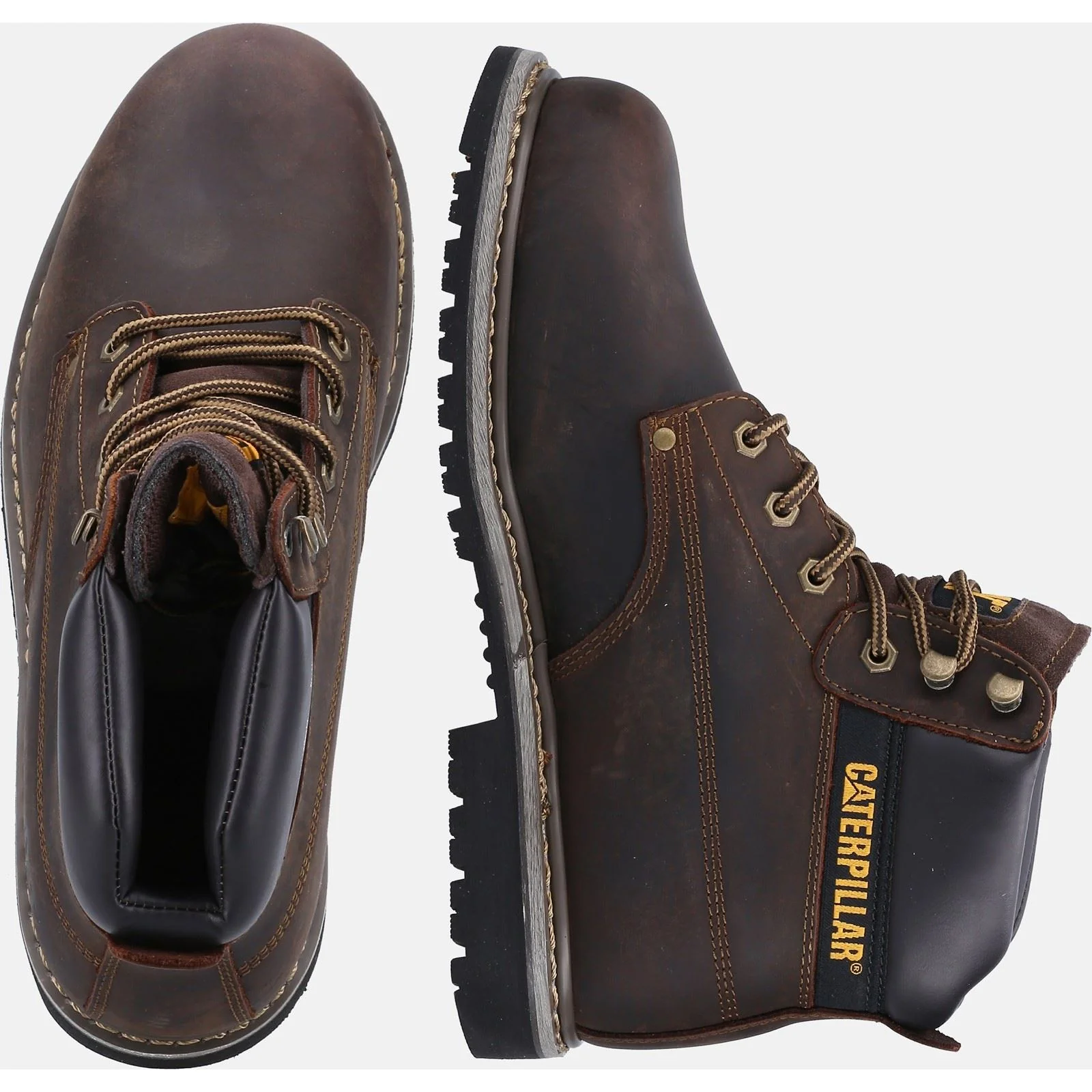 Caterpillar Men's Powerplant S3 GYW Safety Boot in Brown - Image 6