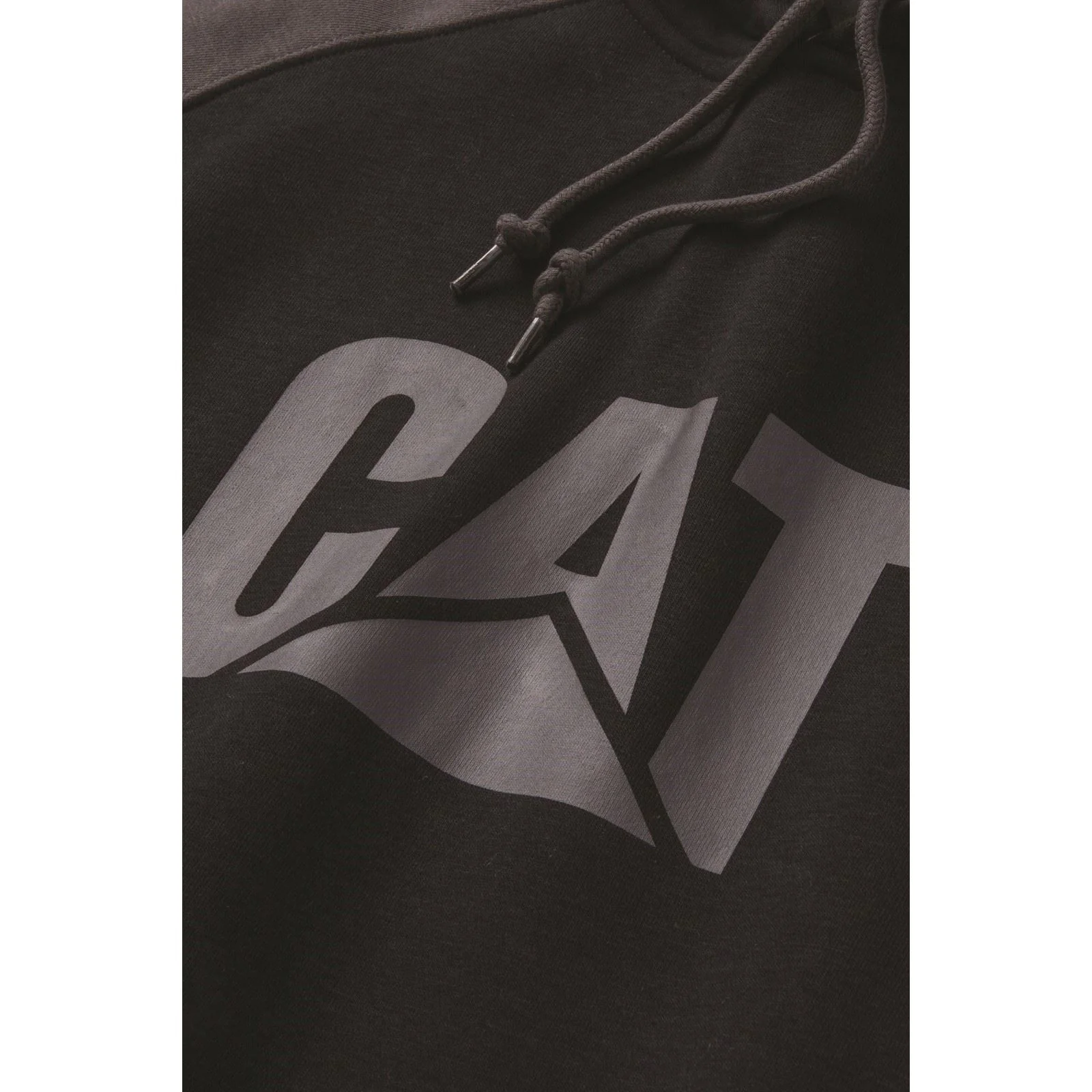 Caterpillar Men's Raglan Hooded Sweatshirt in Black/Magnet - Image 7