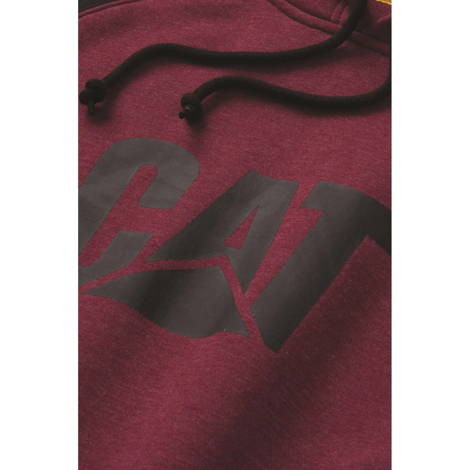Caterpillar Men's Raglan Hooded Sweatshirt in Carmenere Heather/Black - Image 7
