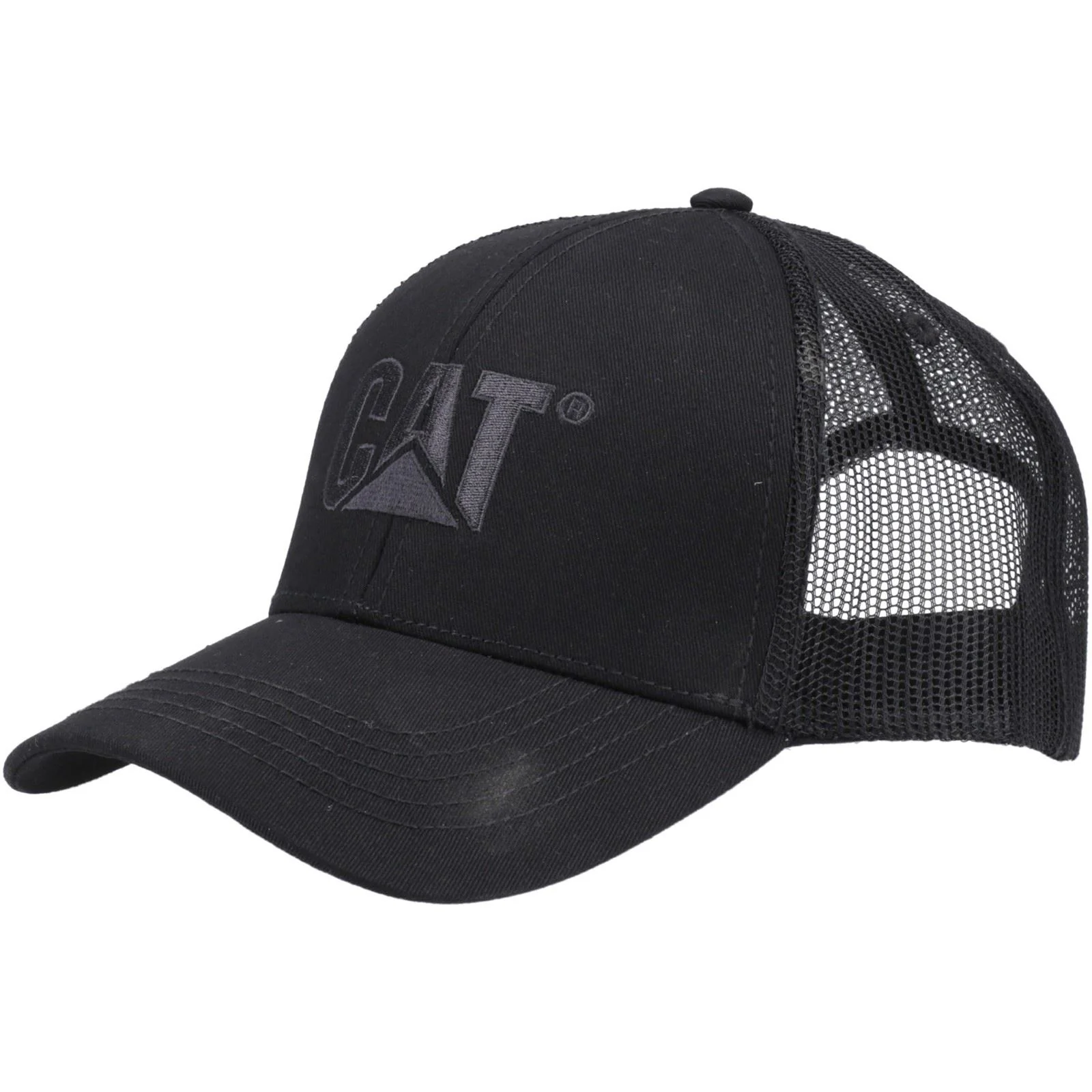 Caterpillar Raised Logo Cotton Unisex Adults's Black Baseball Caps - Image 3