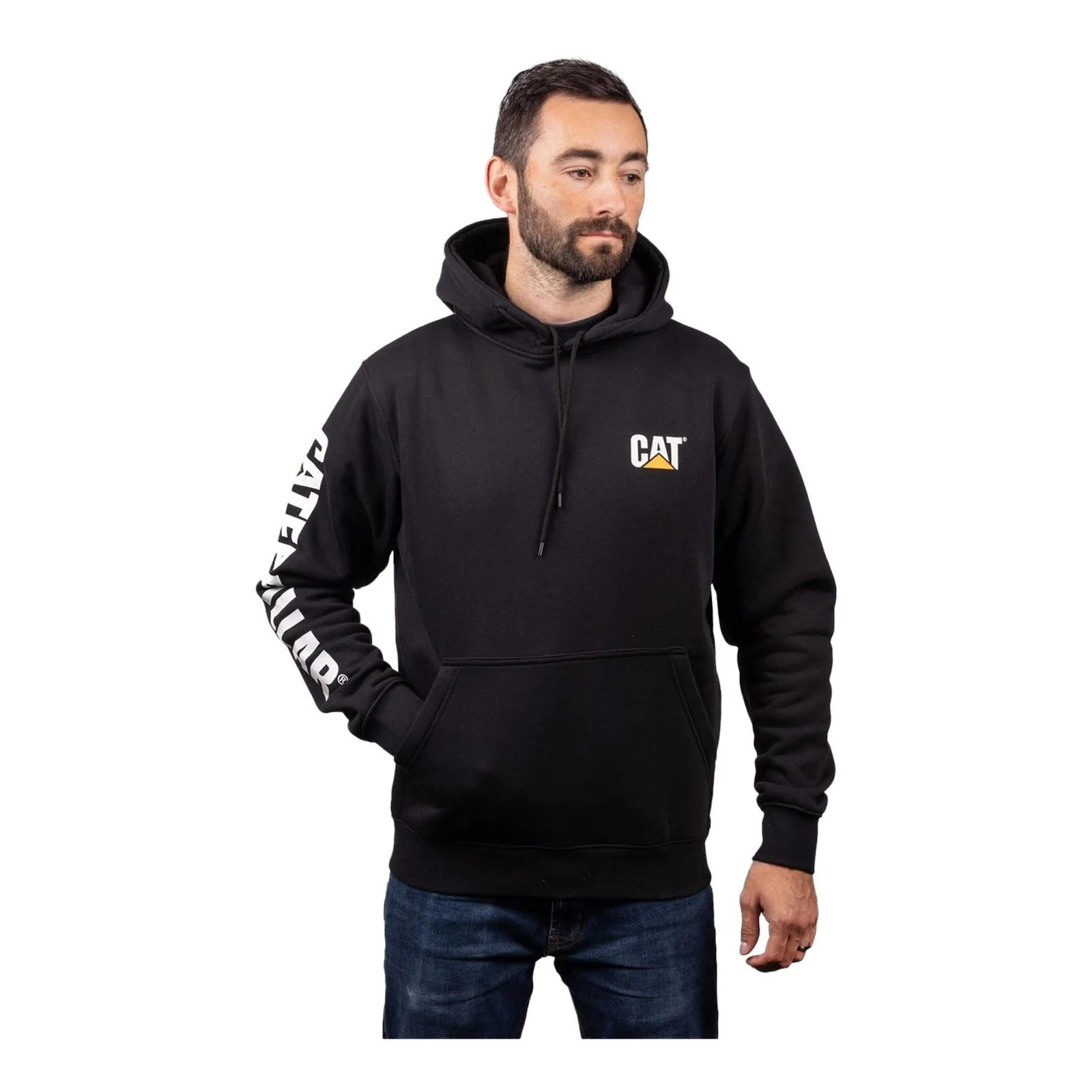 Caterpillar Men's Trademark Banner Hooded Sweatshirt in Black - Image 9