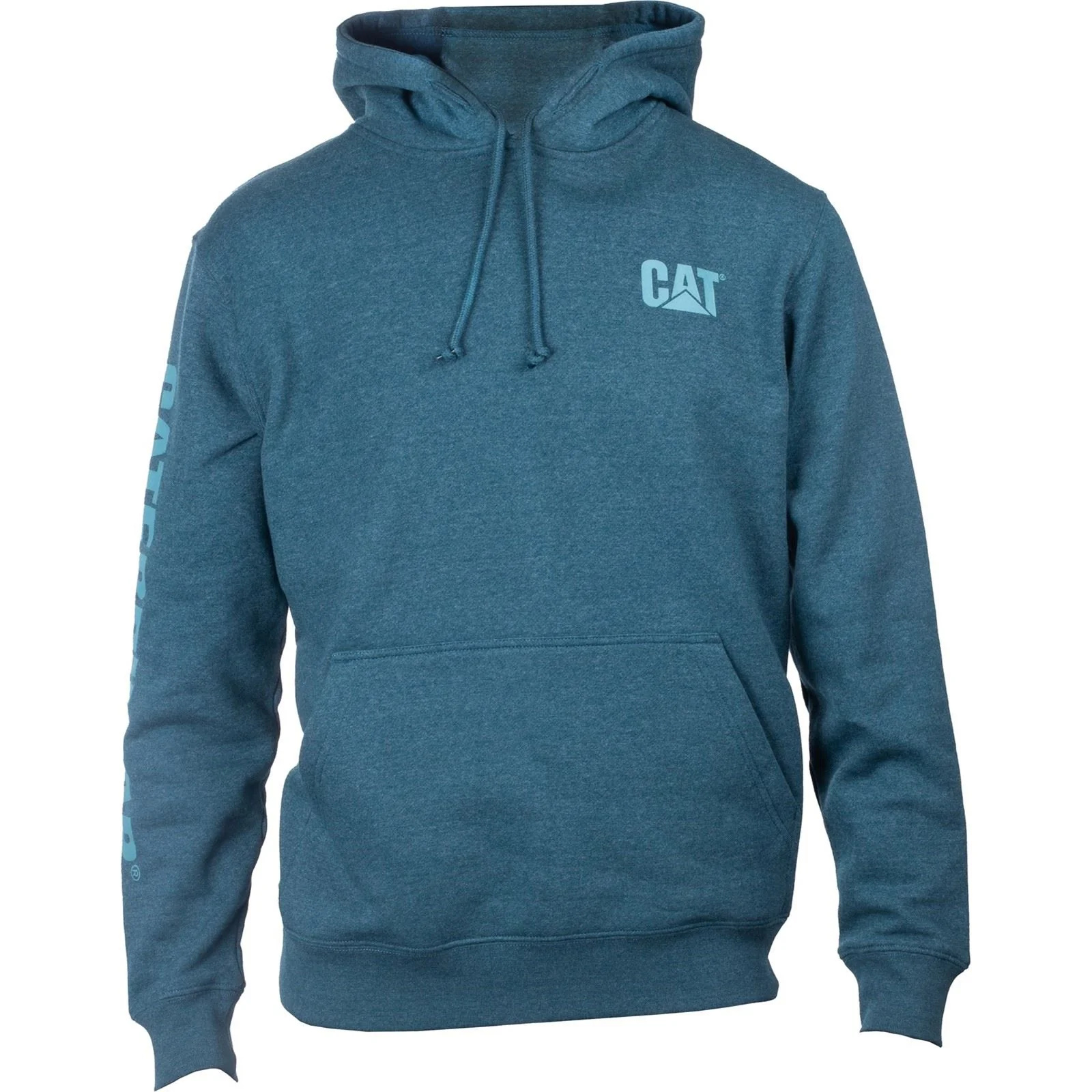 Caterpillar Men's Trademark Banner Hooded Sweatshirt in Mallard - Image 4
