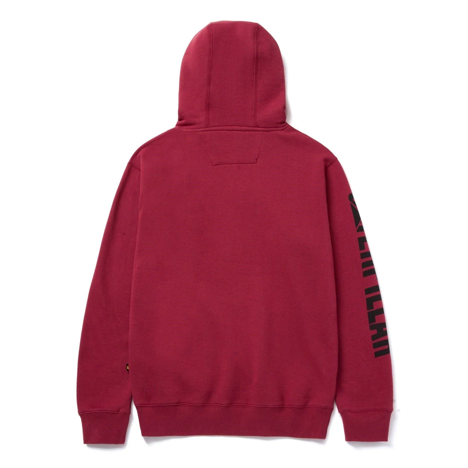 Caterpillar Trademark Banner Cotton Men's Red Hooded Sweatshirt - Image 2