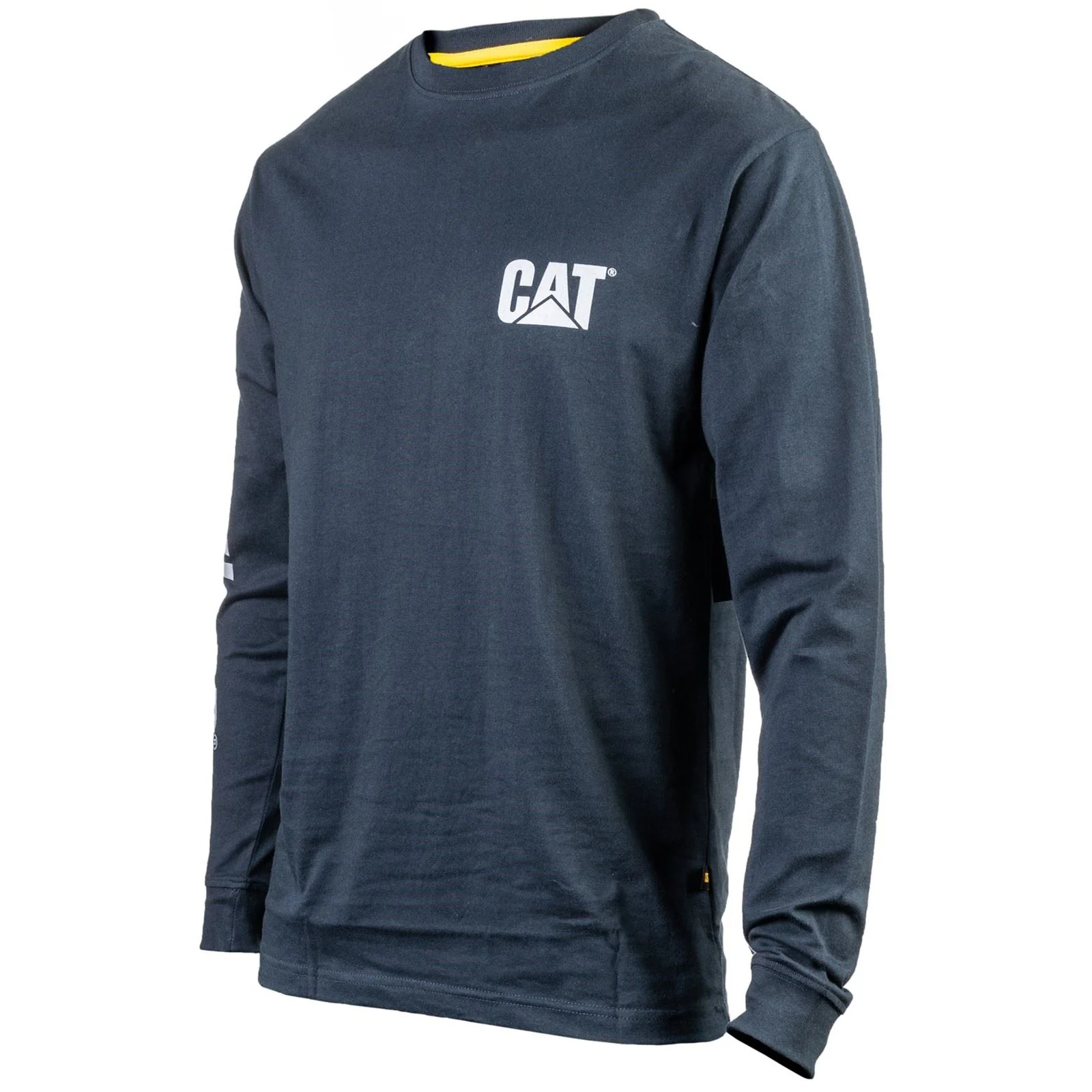 Caterpillar Men's Trademark Banner Long Sleeve T-Shirt in Dark Marine - Image 4