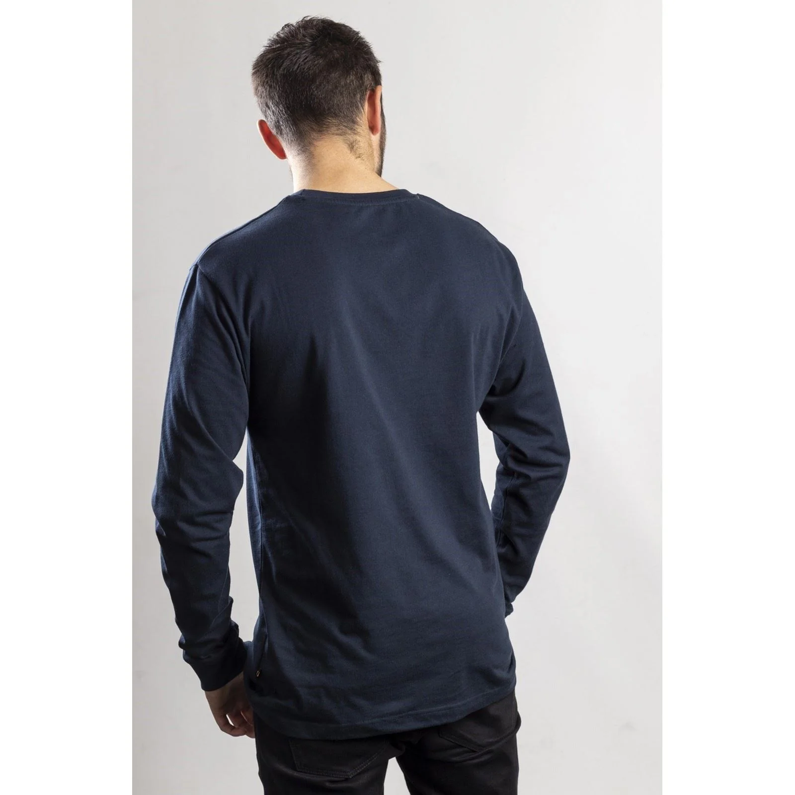 Caterpillar Men's Trademark Banner Long Sleeve T-Shirt in Dark Marine - Image 8