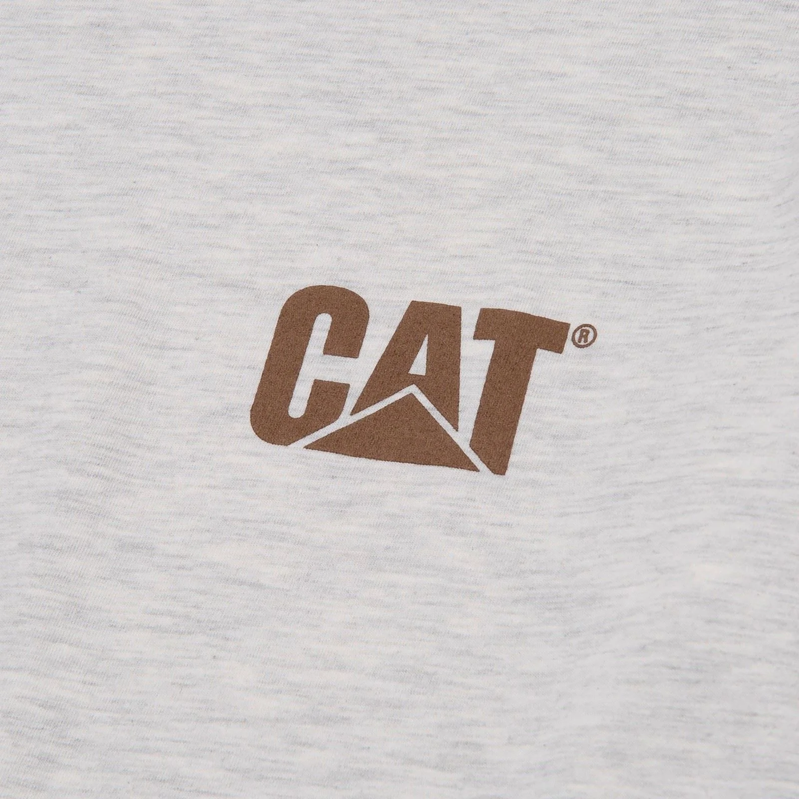 Caterpillar Men's Trademark Banner Long Sleeve T-Shirt in Cream Heather - Image 3