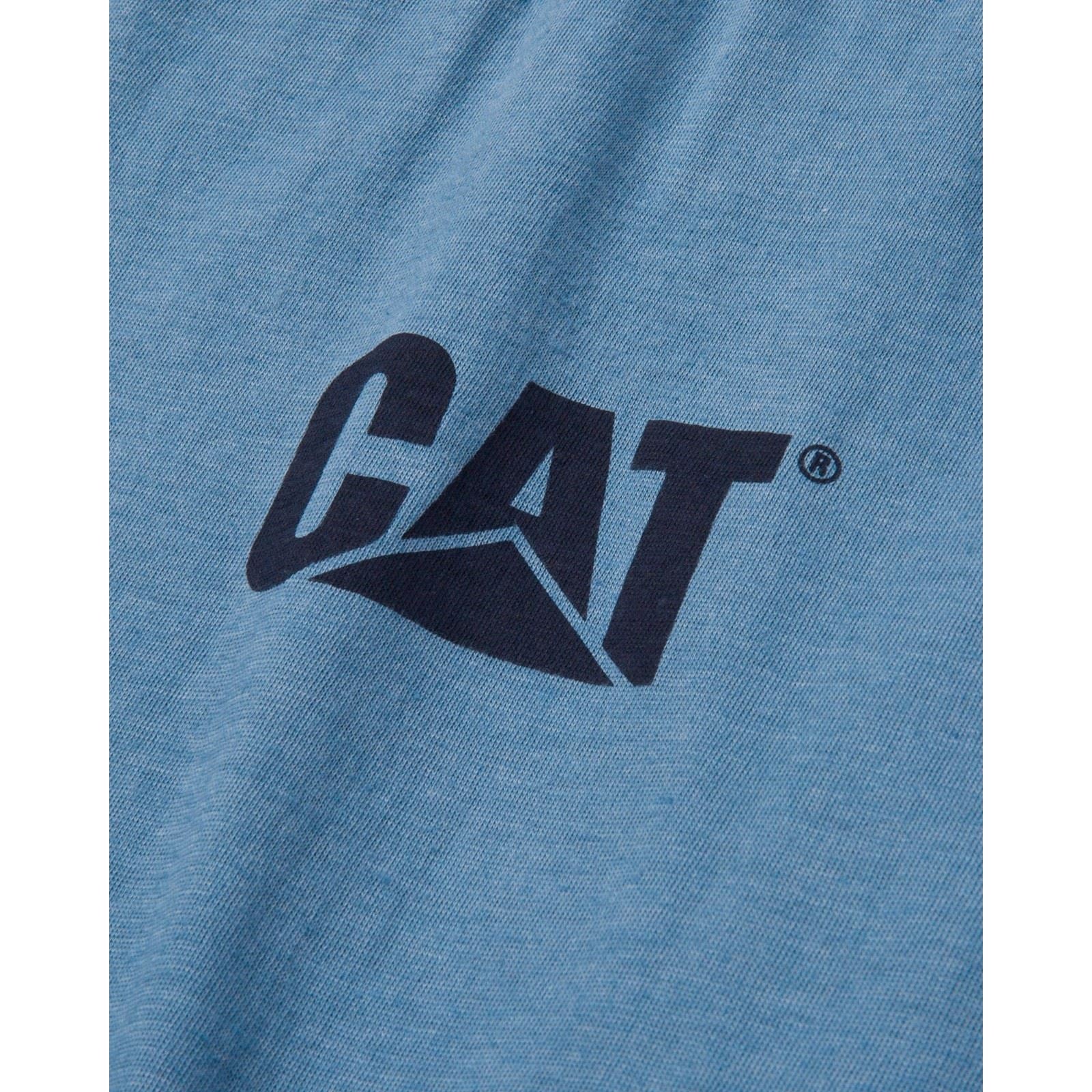 Caterpillar Men's Trademark Banner Long Sleeve T-Shirt in Teal - Image 7