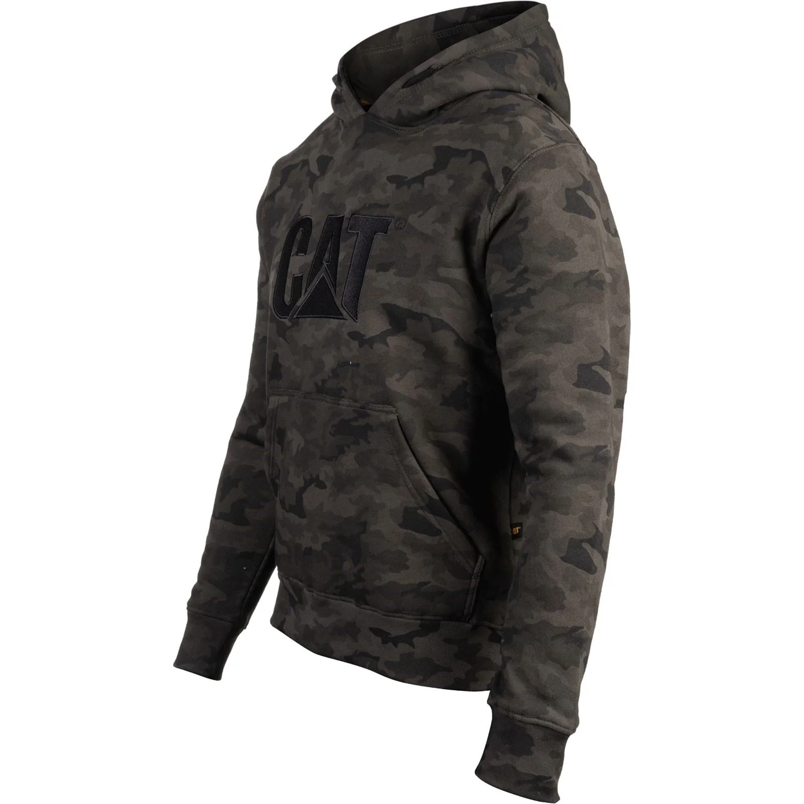Caterpillar Men's Trademark Hooded Sweatshirt in Night Camo - Image 4