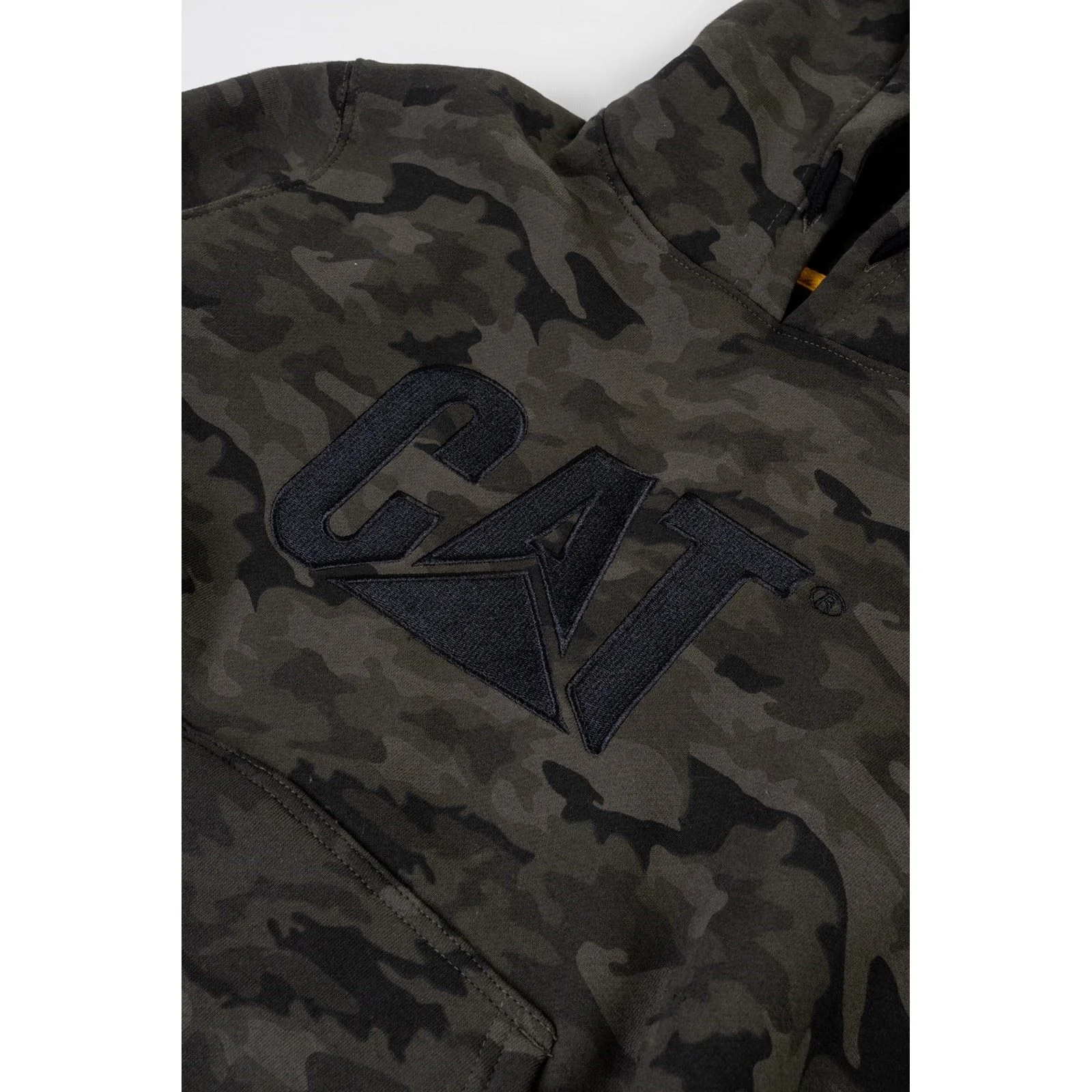 Caterpillar Men's Trademark Hooded Sweatshirt in Night Camo - Image 6
