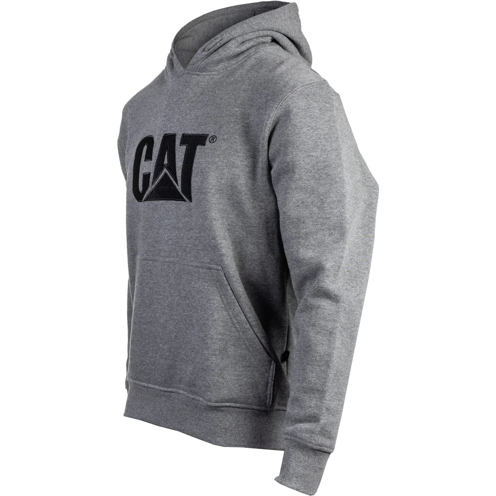 Caterpillar Men's Trademark Hooded Sweatshirt in Heather Grey - Image 3