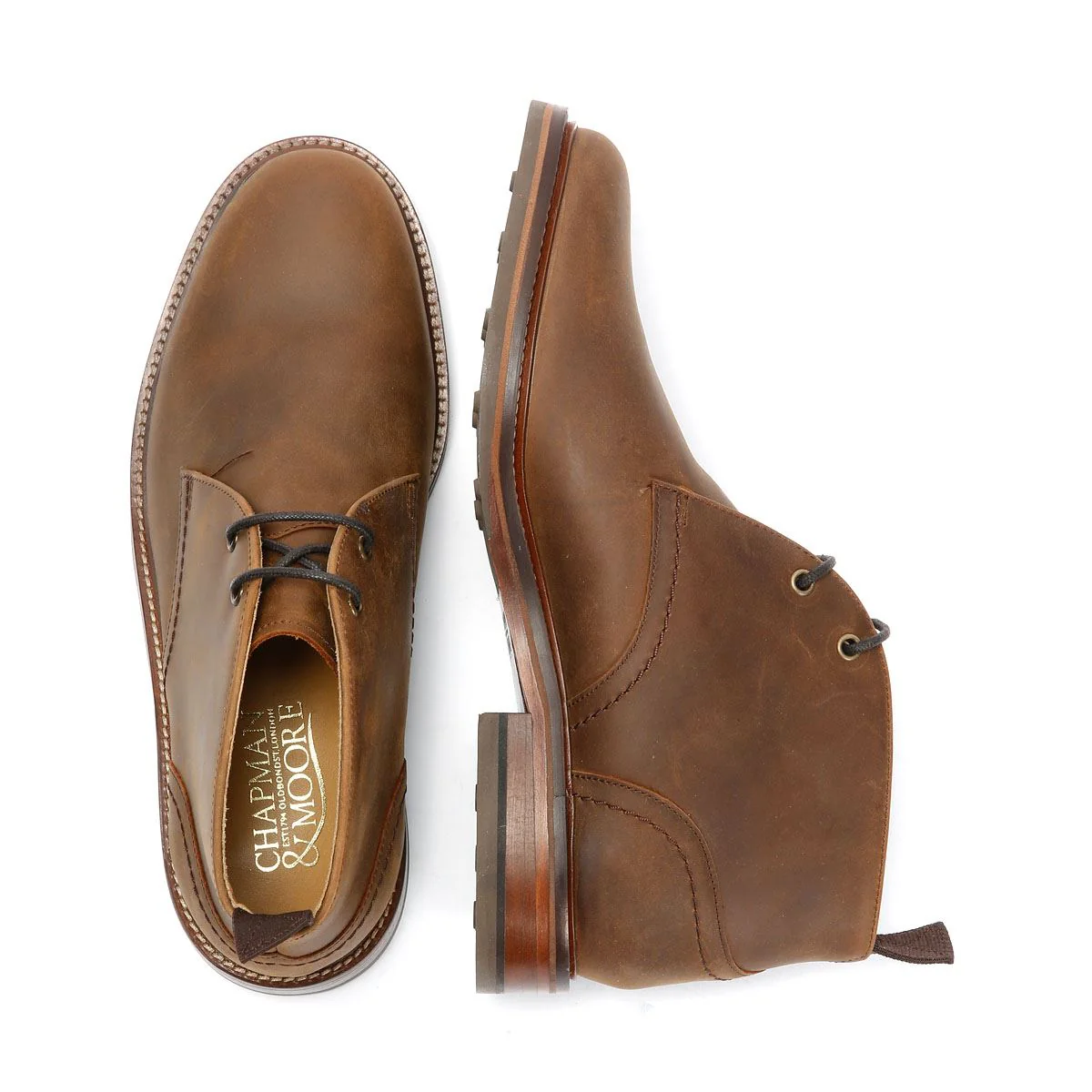 Chapman & Moore Country Chukka Leather Men's Choco Boots - Image 8