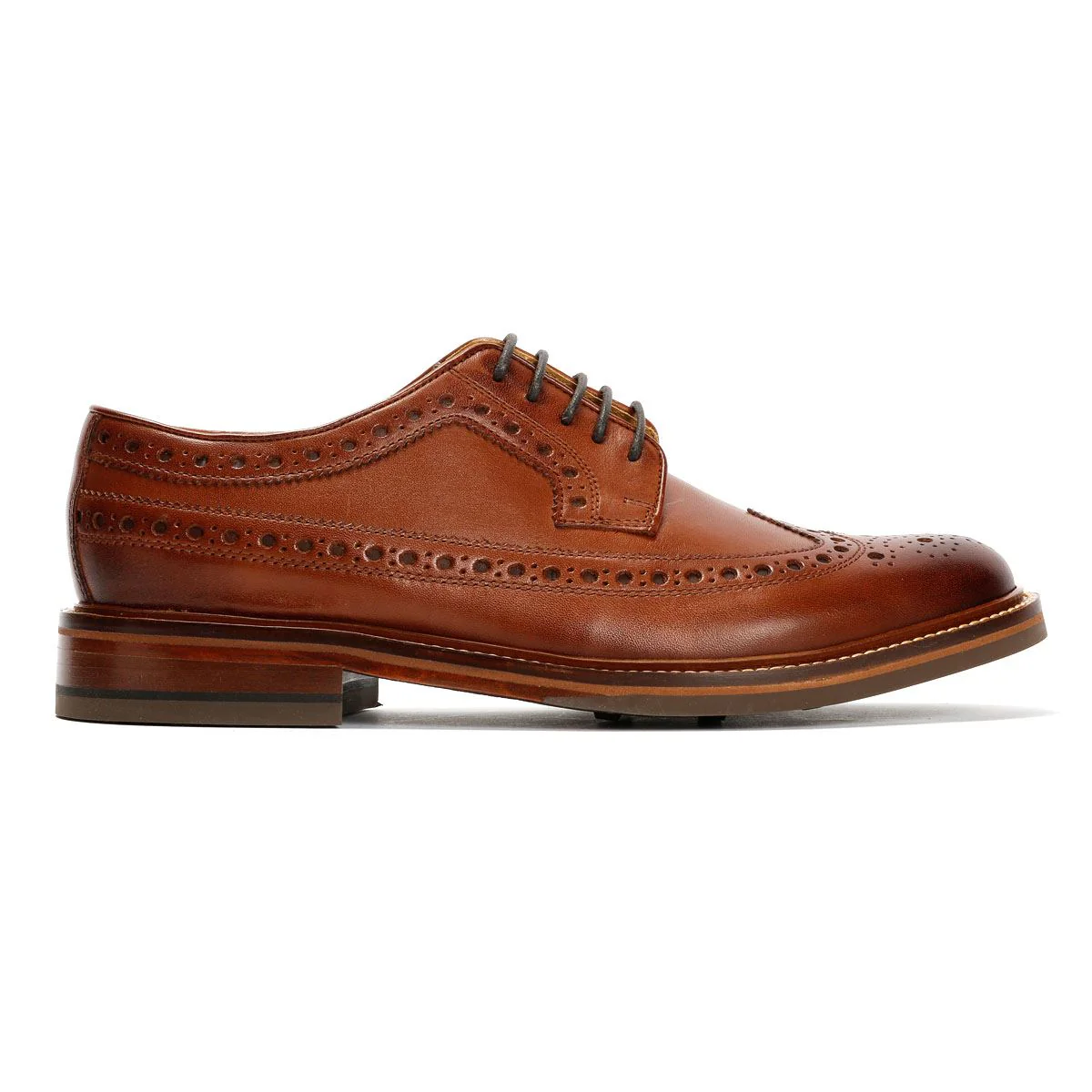 Chapman & Moore Longwing Brogue Country Leather Men's Berry Shoes - Image 5