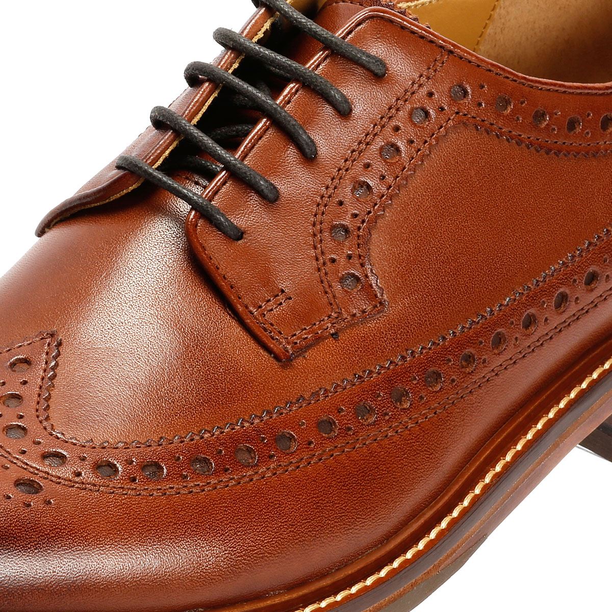 Chapman & Moore Longwing Brogue Country Leather Men's Berry Shoes - Image 7
