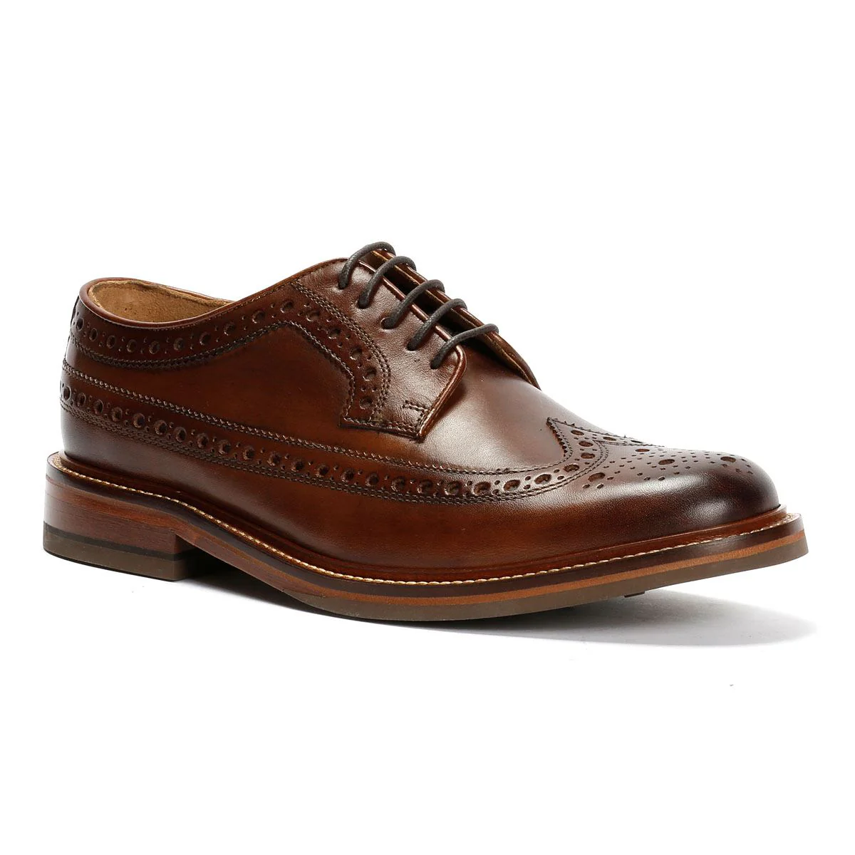 Chapman & Moore Longwing Brogue Country Leather Men's Choco Shoes - Image 2