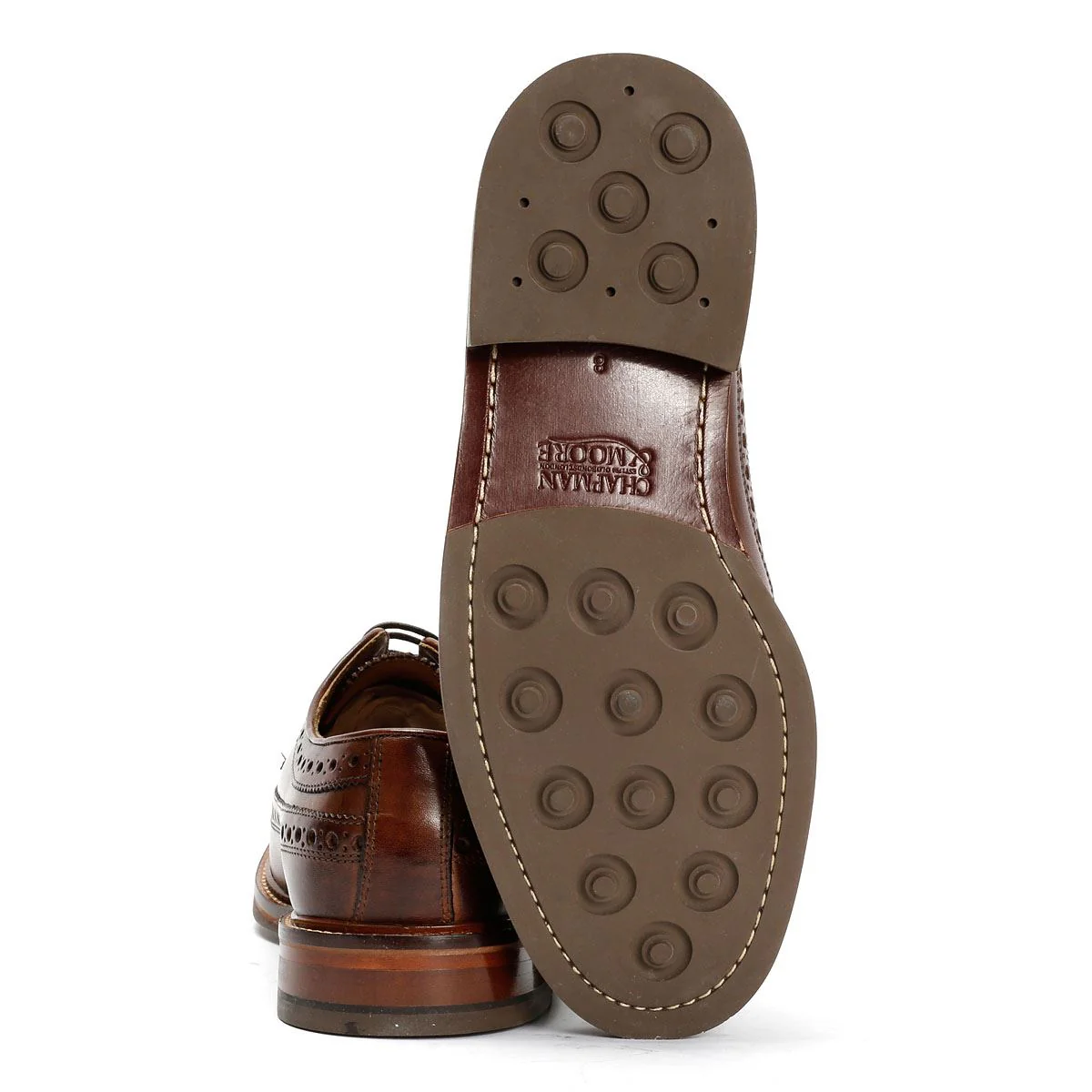 Chapman & Moore Longwing Brogue Country Leather Men's Choco Shoes - Image 4