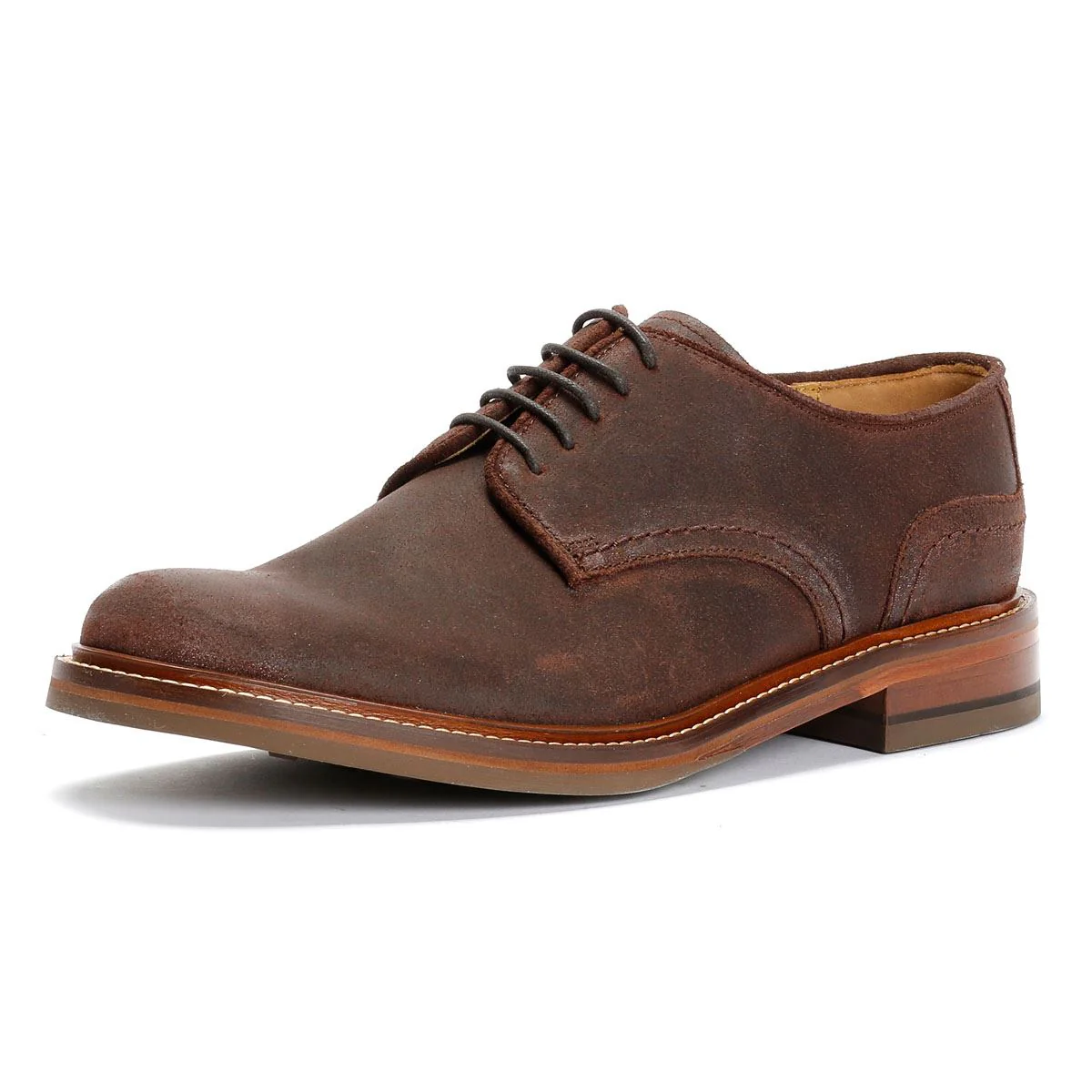 Chapman & Moore Plain Derby Country Leather Men's Choco Shoes - Image 3
