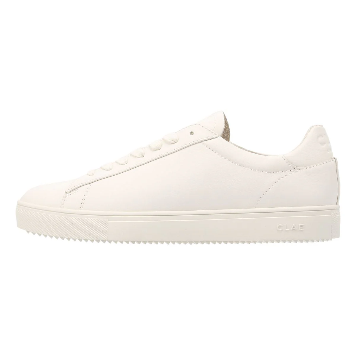 Clae Bradley Essentials Leather Men's Triple White Trainers - Image 6